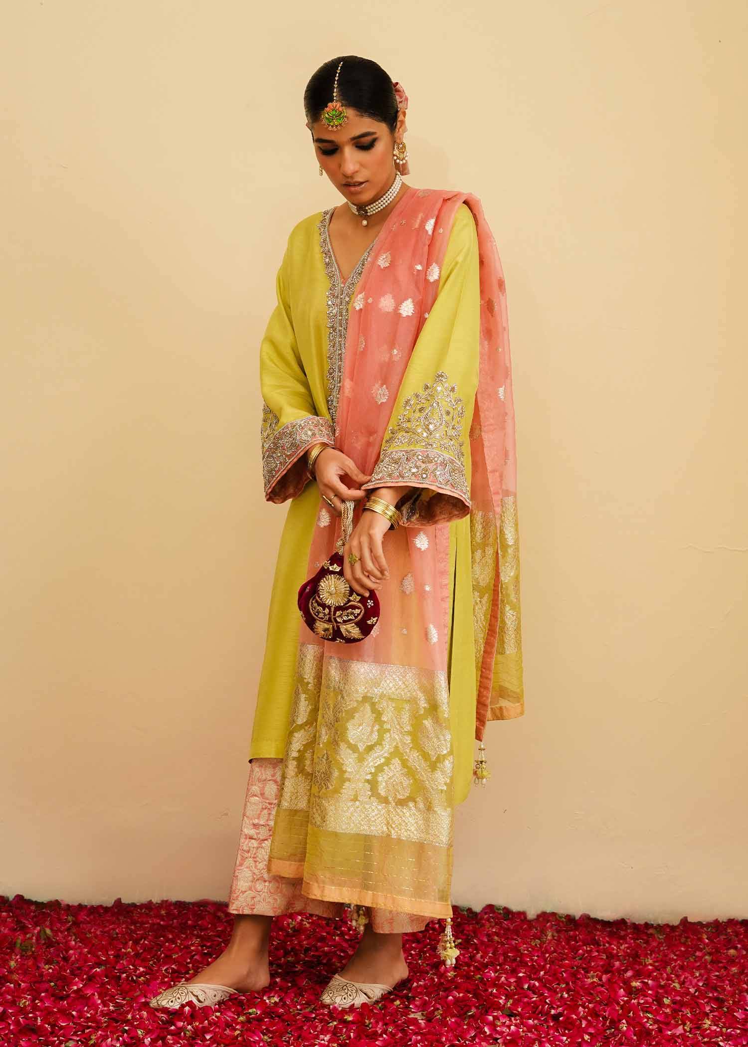 Mahgul | Eid Edit 2024 | Lemon Mint - Pakistani Designer Dress - by Mahgul | Type: Luxury - 100% Original at Saira Sultan