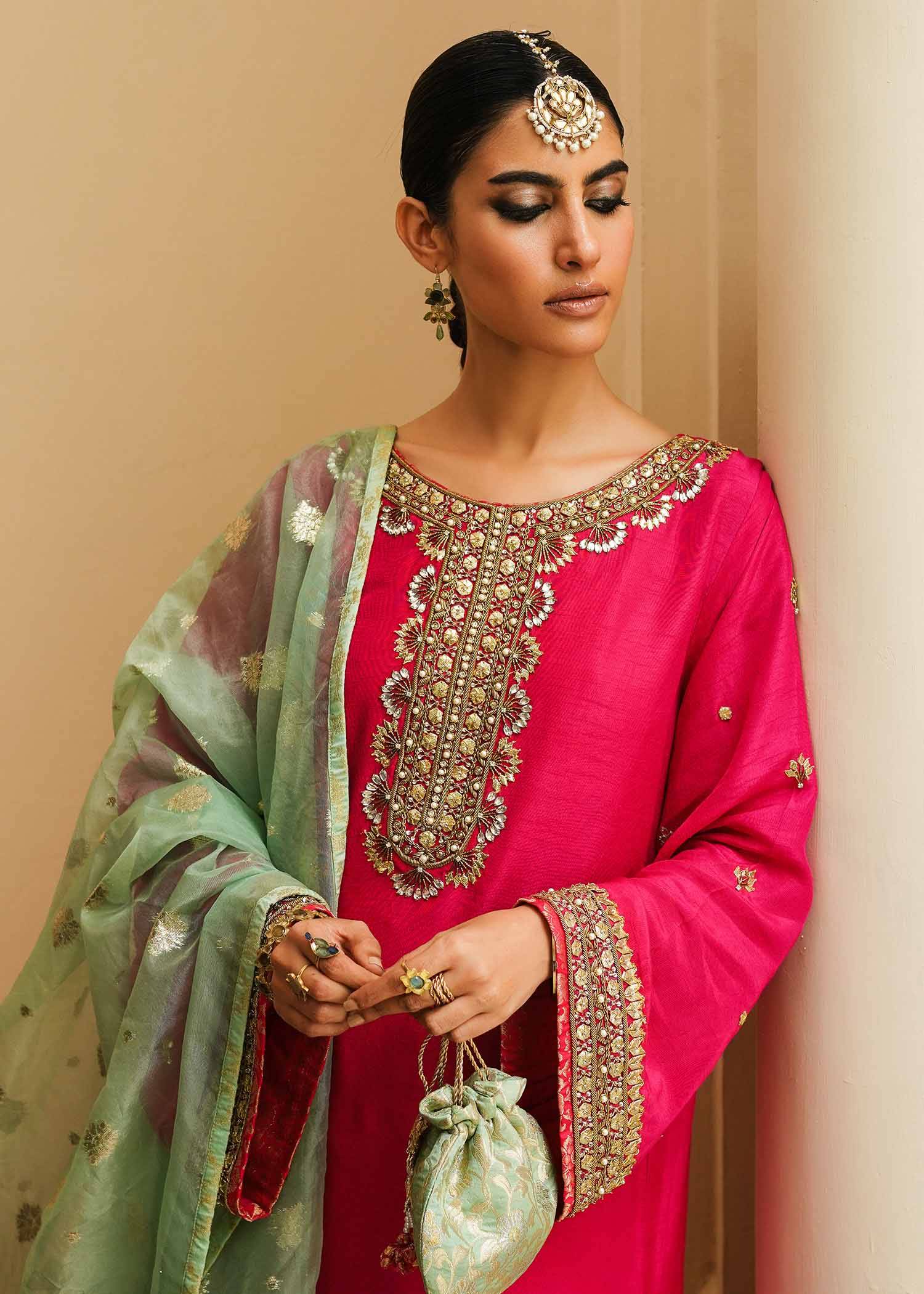 Mahgul | Eid Edit 2024 | Fuschia Rose - Pakistani Designer Dress - by Mahgul | Type: Luxury - 100% Original at Saira Sultan