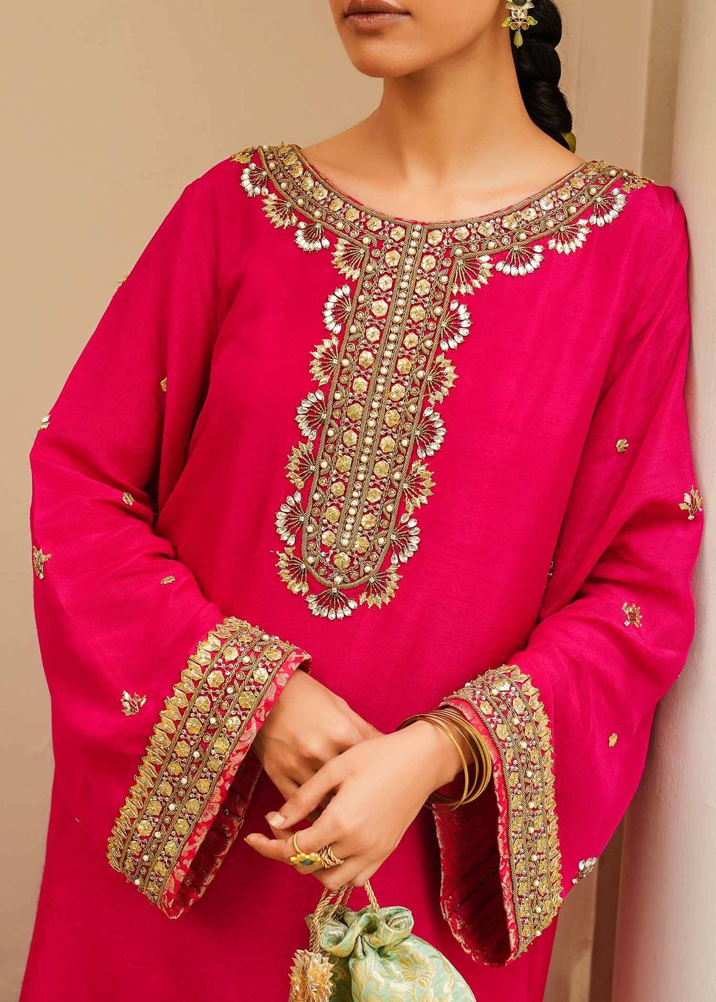 Mahgul | Eid Edit 2024 | Fuschia Rose - Pakistani Designer Dress - by Mahgul | Type: Luxury - 100% Original at Saira Sultan