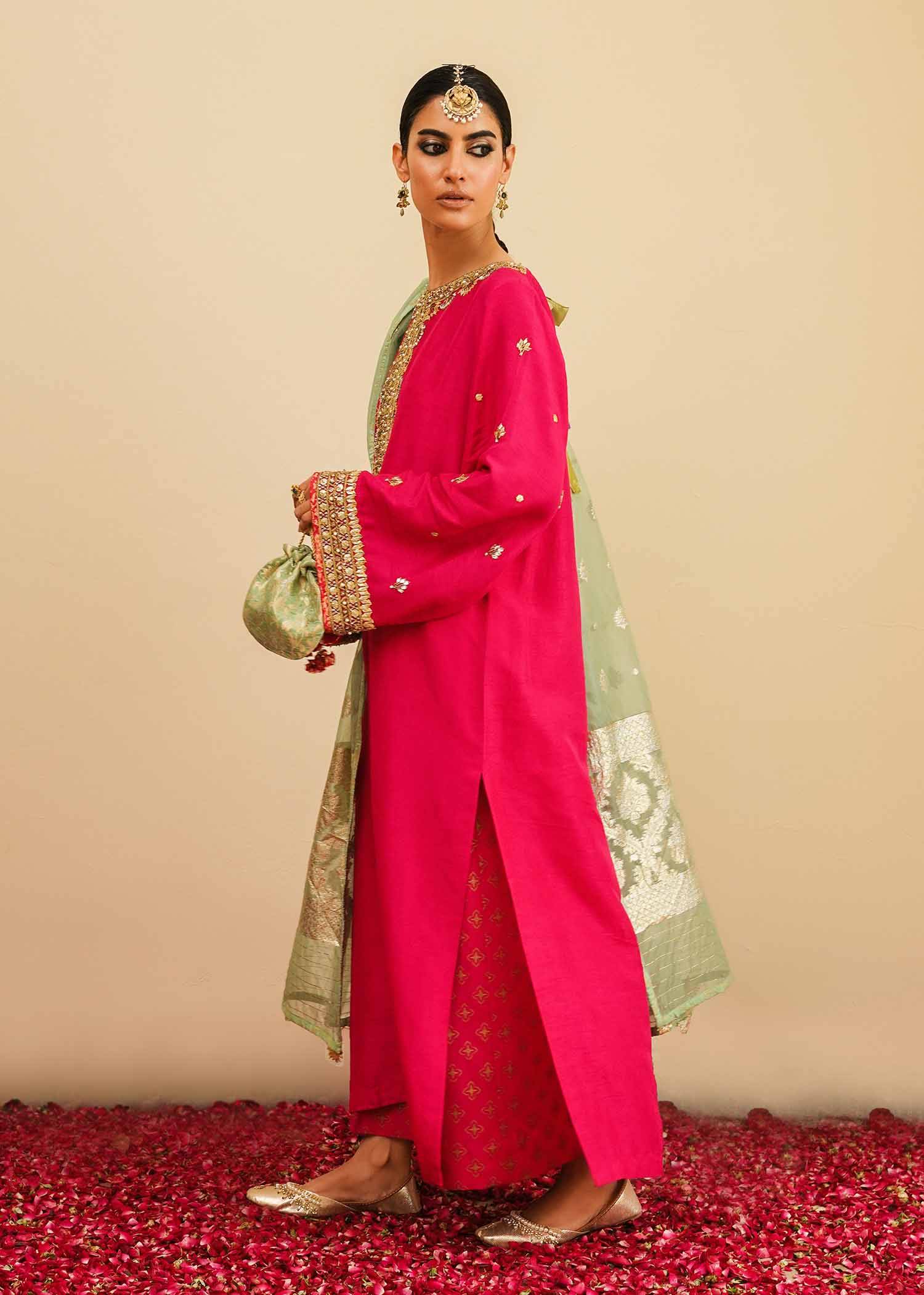 Mahgul | Eid Edit 2024 | Fuschia Rose - Pakistani Designer Dress - by Mahgul | Type: Luxury - 100% Original at Saira Sultan