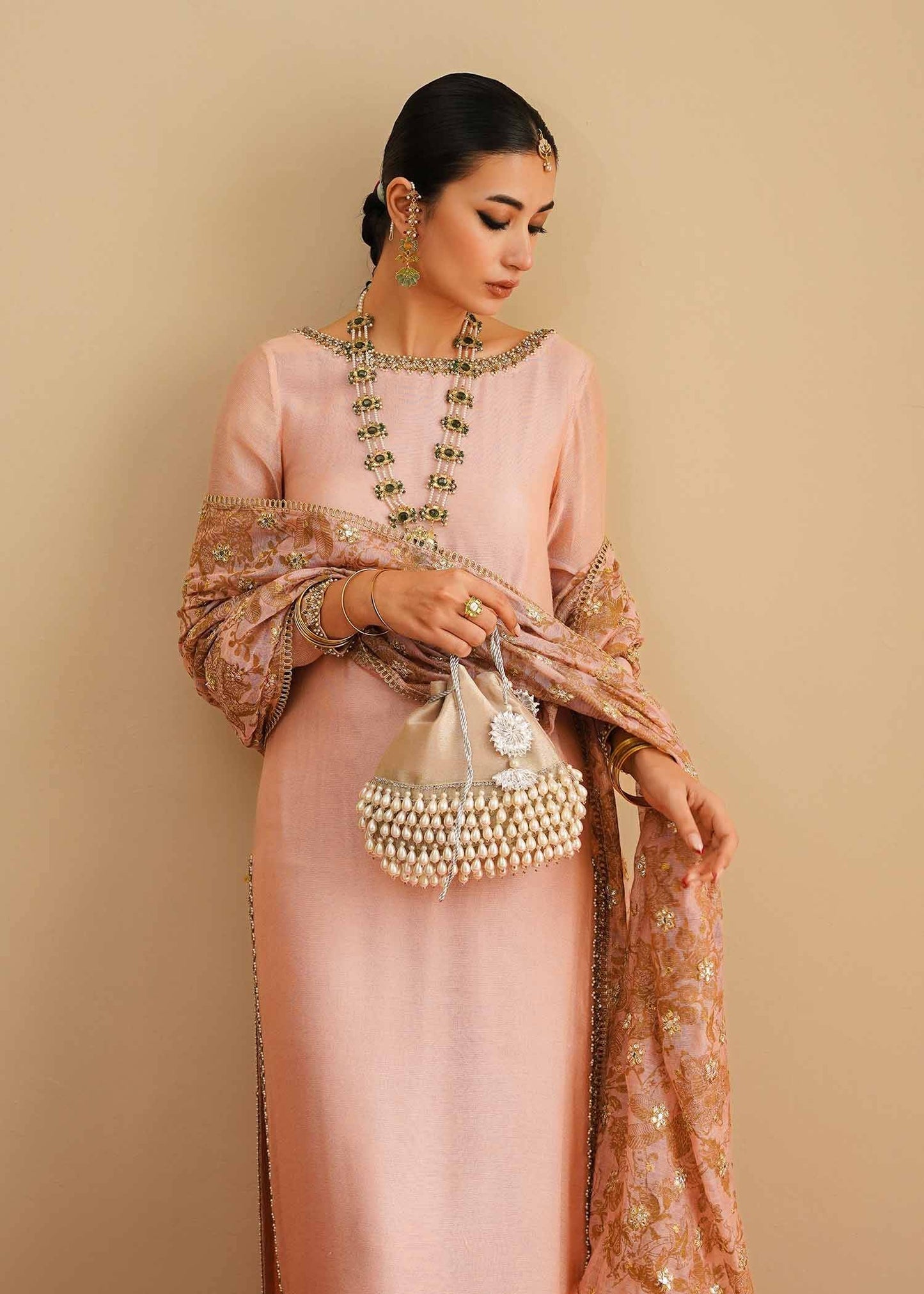 Mahgul | Eid Edit 2024 | Pink Elegance - Pakistani Designer Dress - by Mahgul | Type: Luxury - 100% Original at Saira Sultan