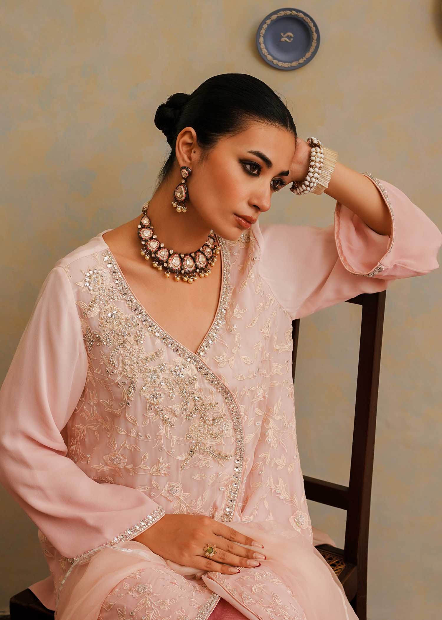 Mahgul | Eid Edit 2024 | Pink Shade - Pakistani Designer Dress - by Mahgul | Type: Luxury - 100% Original at Saira Sultan