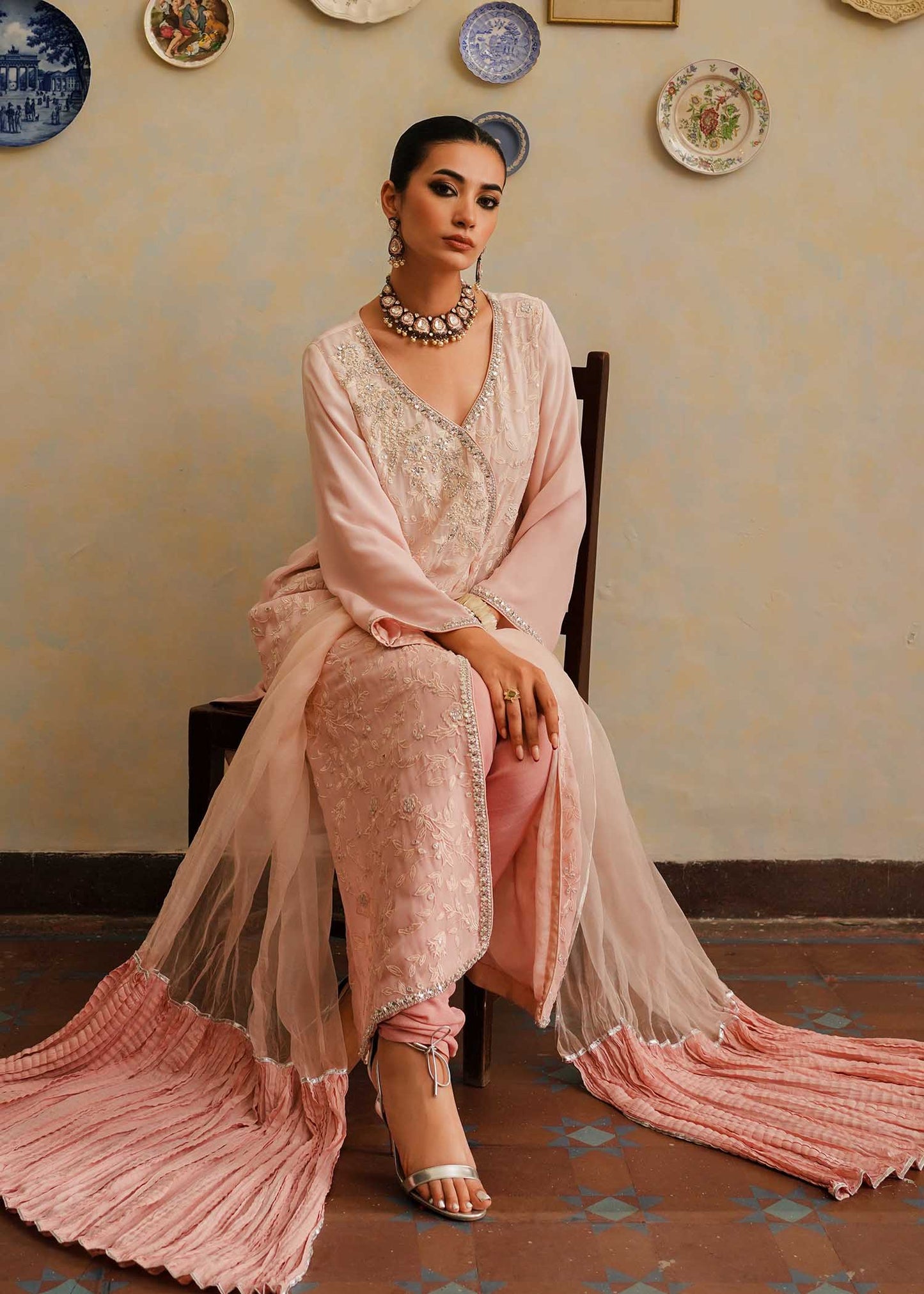 Mahgul | Eid Edit 2024 | Pink Shade - Pakistani Designer Dress - by Mahgul | Type: Luxury - 100% Original at Saira Sultan