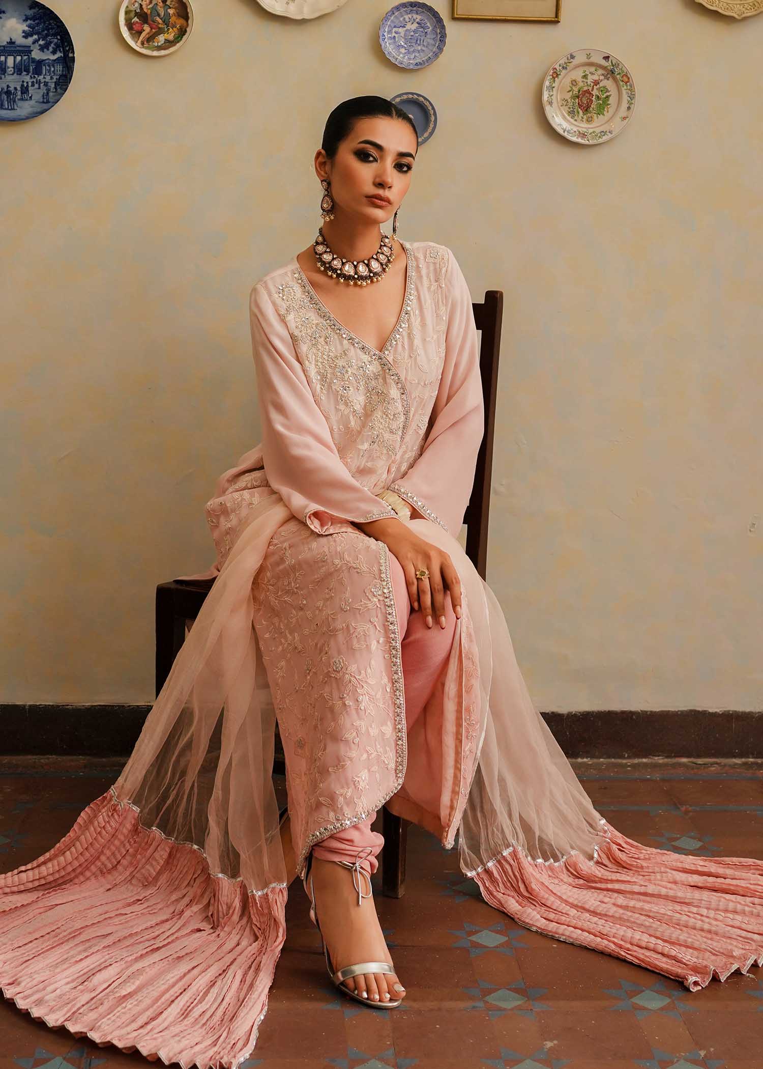 Mahgul | Eid Edit 2024 | Pink Shade - Pakistani Designer Dress - by Mahgul | Type: Luxury - 100% Original at Saira Sultan