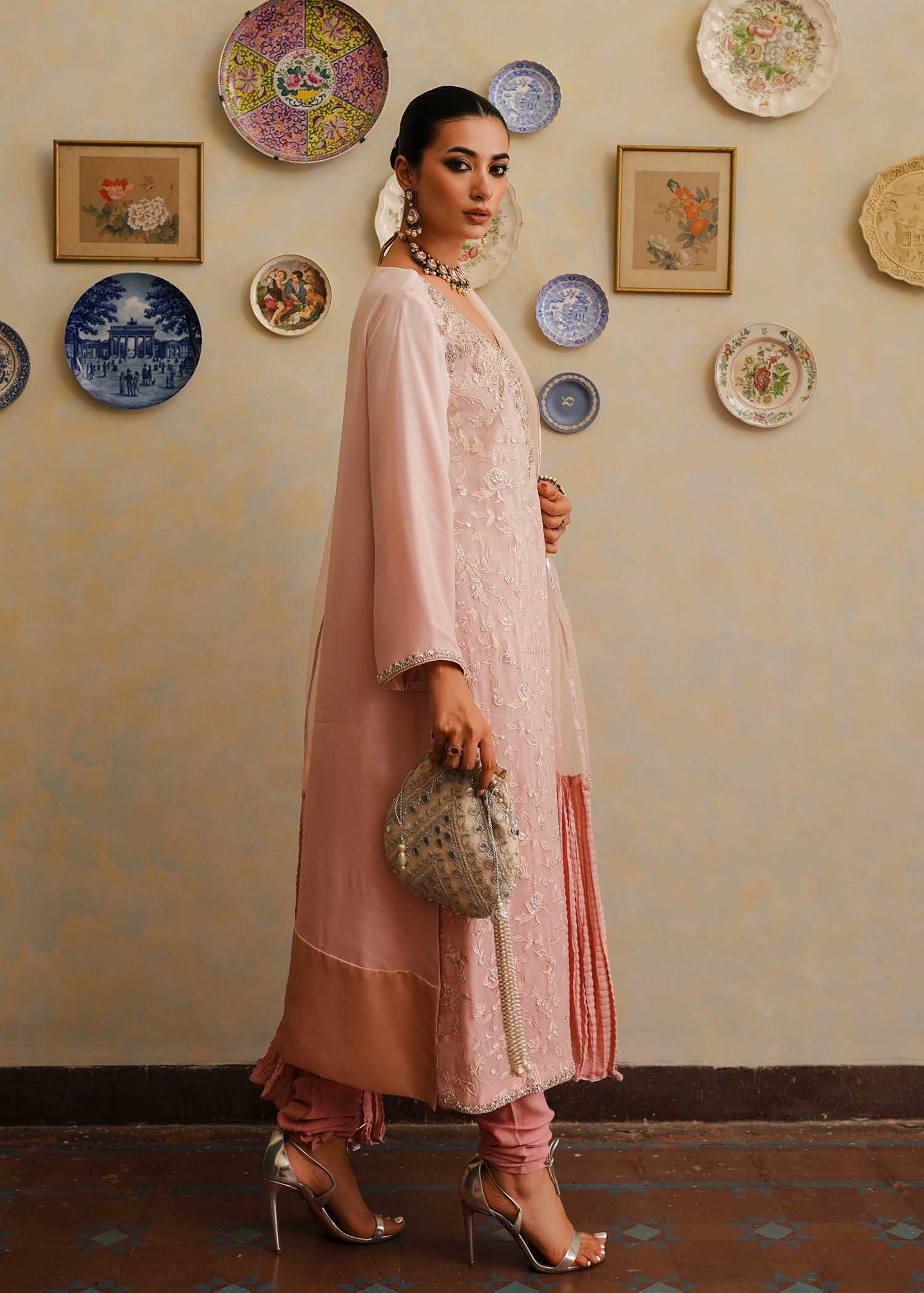 Mahgul | Eid Edit 2024 | Pink Shade - Pakistani Designer Dress - by Mahgul | Type: Luxury - 100% Original at Saira Sultan