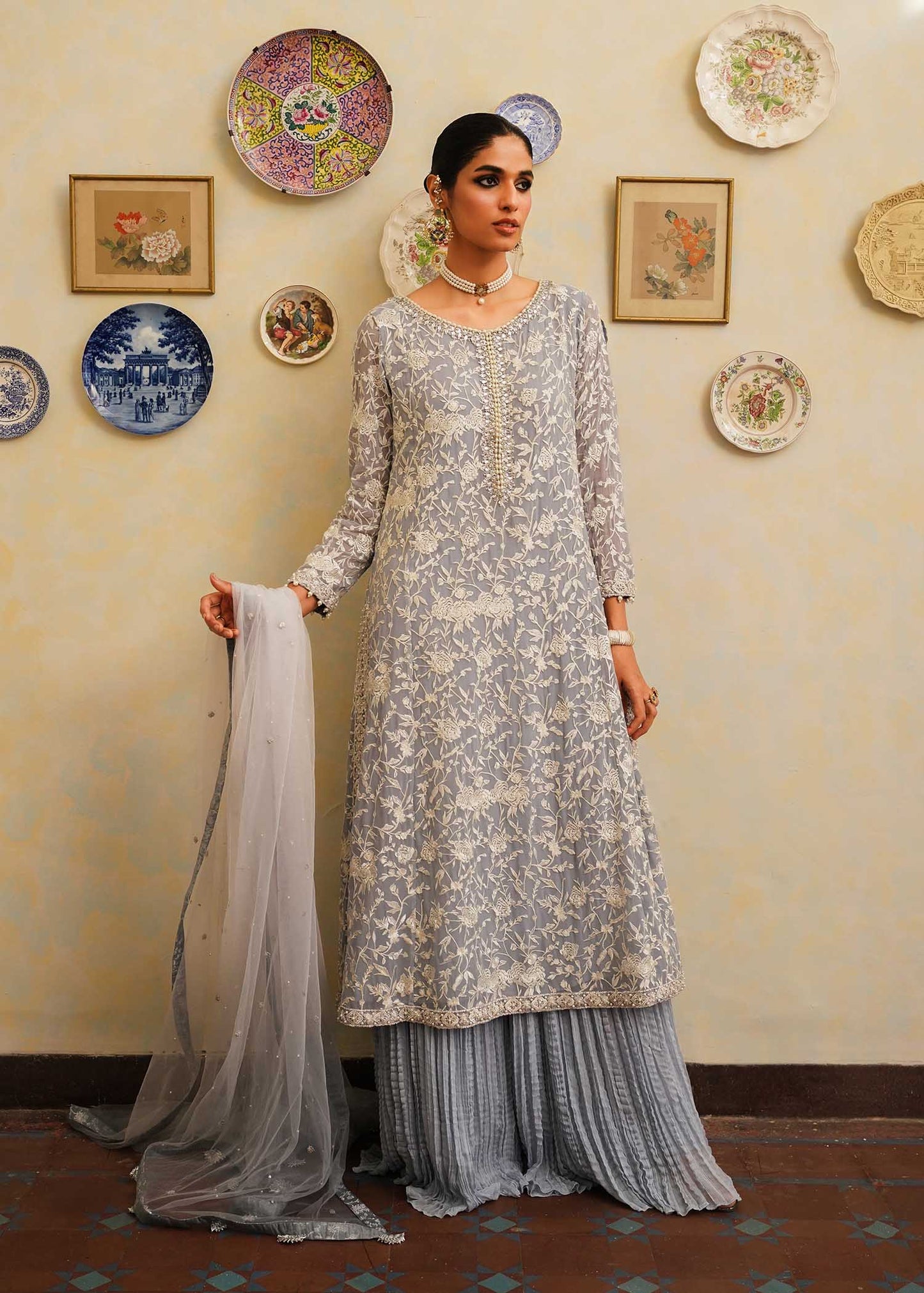 Mahgul | Eid Edit 2024 | Sage Reverie - Pakistani Designer Dress - by Mahgul | Type: Luxury - 100% Original at Saira Sultan