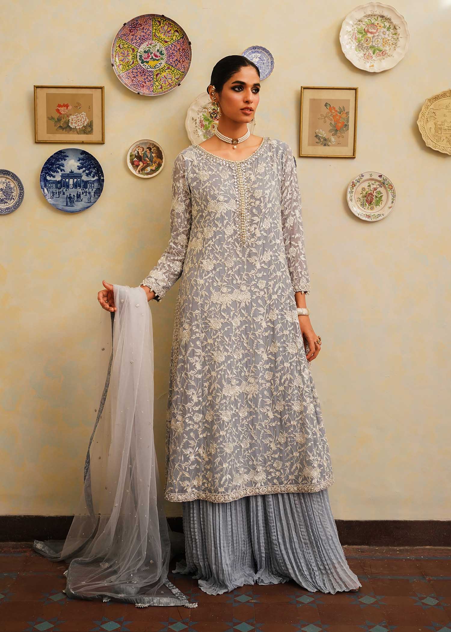 Mahgul | Eid Edit 2024 | Sage Reverie - Pakistani Designer Dress - by Mahgul | Type: Luxury - 100% Original at Saira Sultan