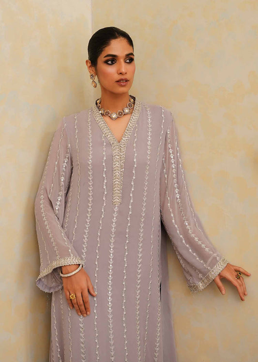 Mahgul | Eid Edit 2024 | Lavender Lines - Pakistani Designer Dress - by Mahgul | Type: Luxury - 100% Original at Saira Sultan