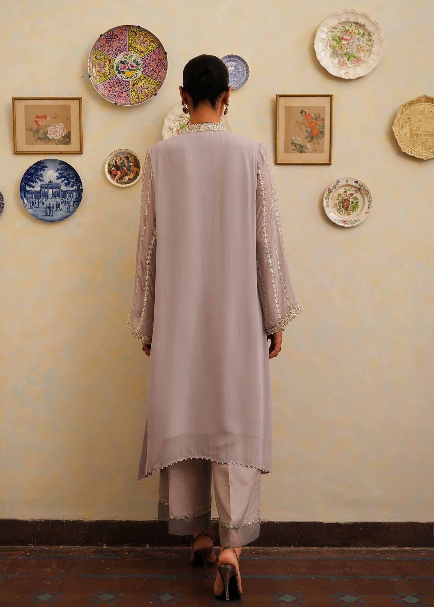 Mahgul | Eid Edit 2024 | Lavender Lines - Pakistani Designer Dress - by Mahgul | Type: Luxury - 100% Original at Saira Sultan