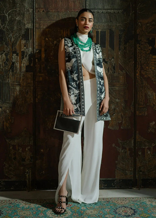 Mahgul | Eid Edit 2024 | Black Crane - Pakistani Designer Dress - by Mahgul | Type: Luxury - 100% Original at Saira Sultan