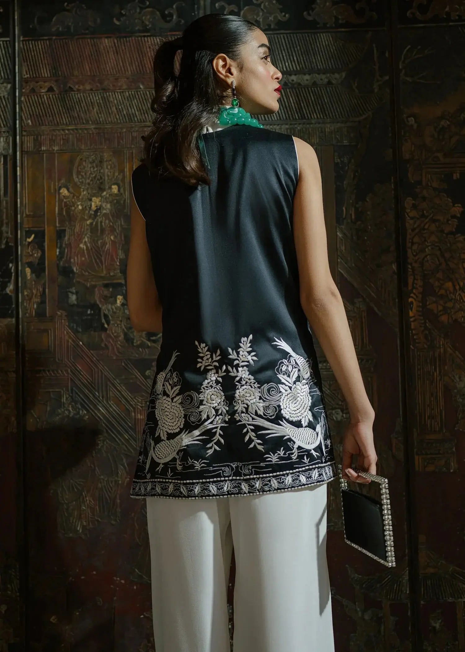 Mahgul | Eid Edit 2024 | Black Crane - Pakistani Designer Dress - by Mahgul | Type: Luxury - 100% Original at Saira Sultan