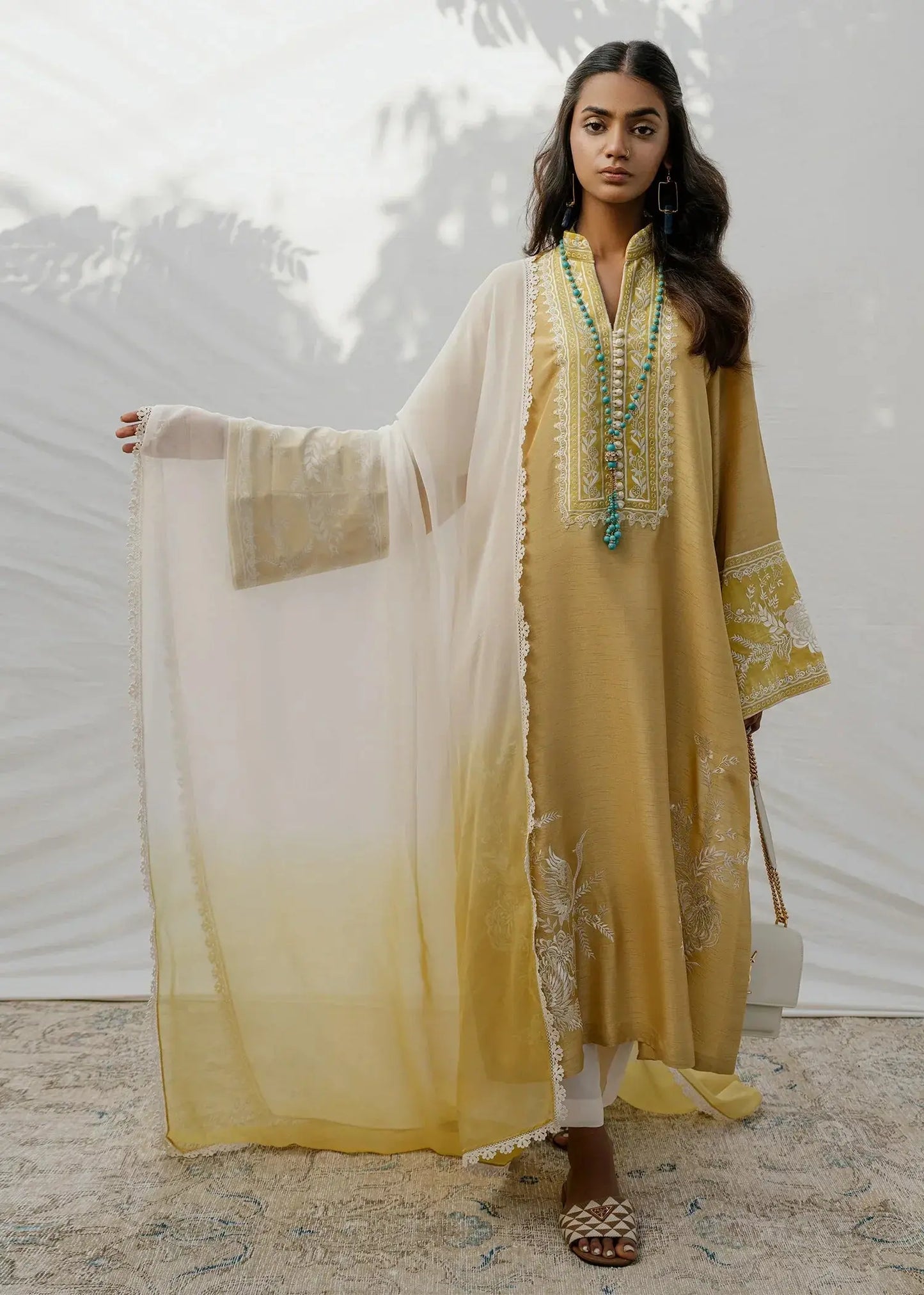 Mahgul | Eid Edit 2024 | Yellow Gold - Pakistani Designer Dress - by Mahgul | Type: Luxury - 100% Original at Saira Sultan