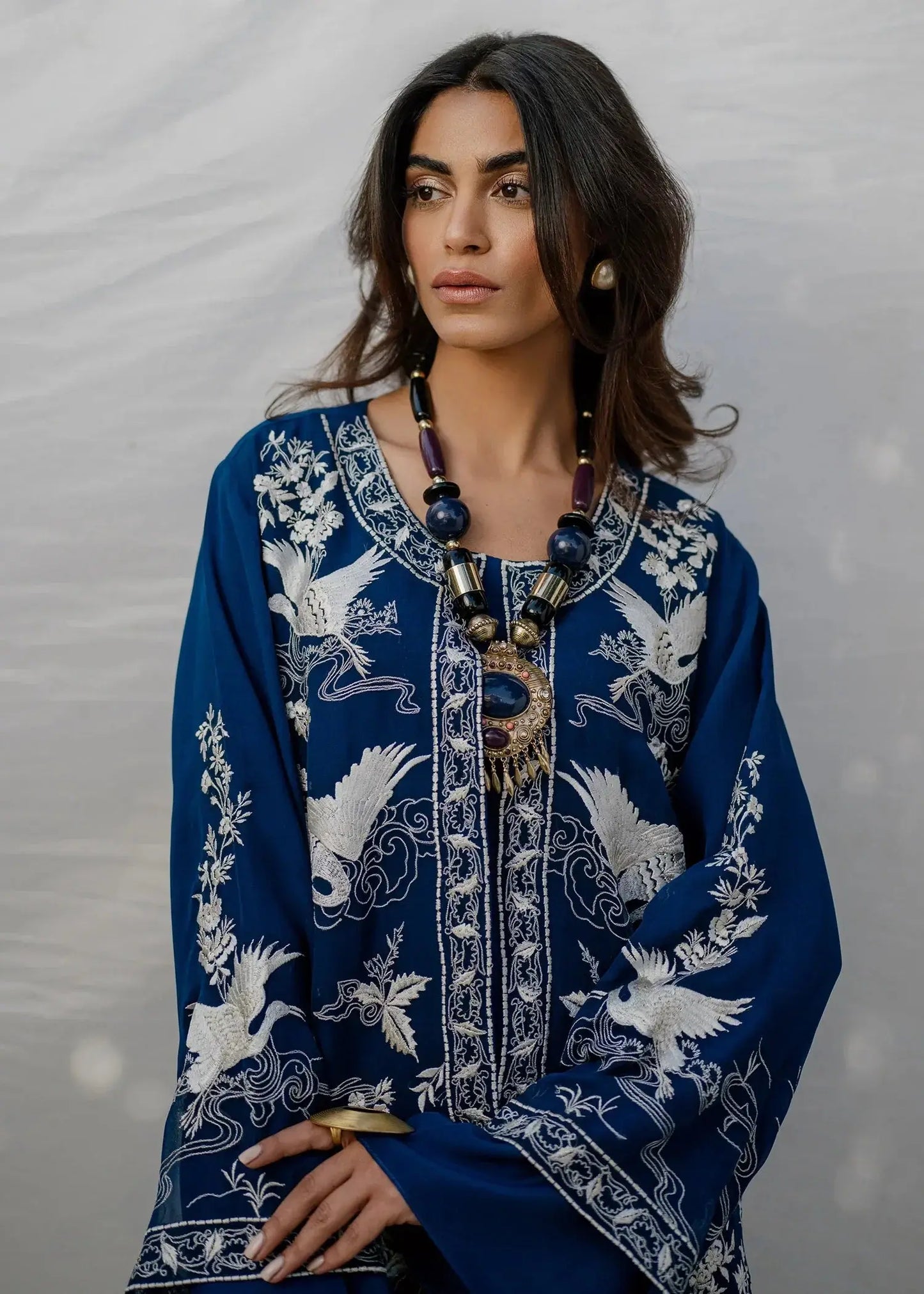 Mahgul | Eid Edit 2024 | Blue Crane - Pakistani Designer Dress - by Mahgul | Type: Luxury - 100% Original at Saira Sultan