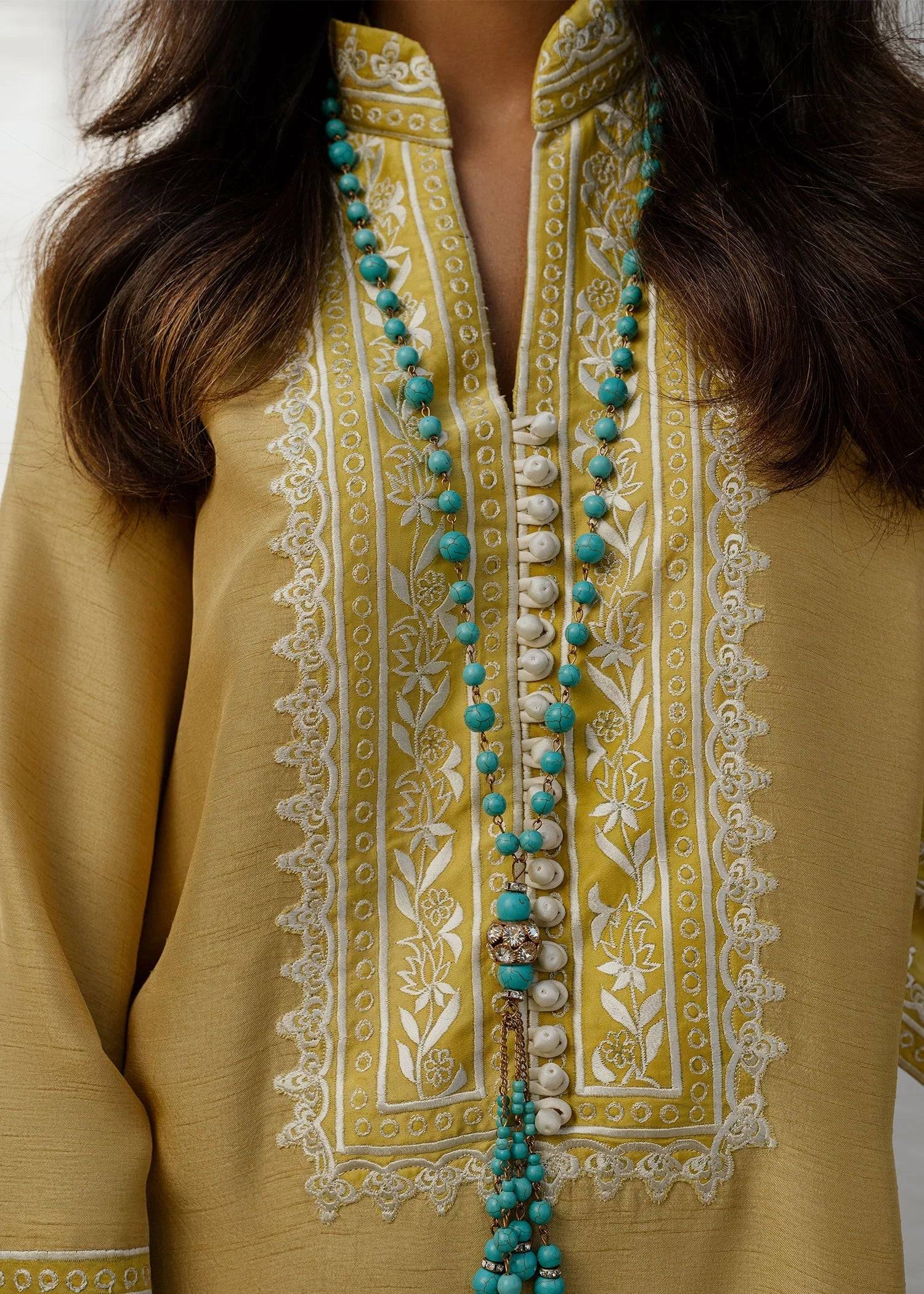 Mahgul | Eid Edit 2024 | Yellow Gold - Pakistani Designer Dress - by Mahgul | Type: Luxury - 100% Original at Saira Sultan