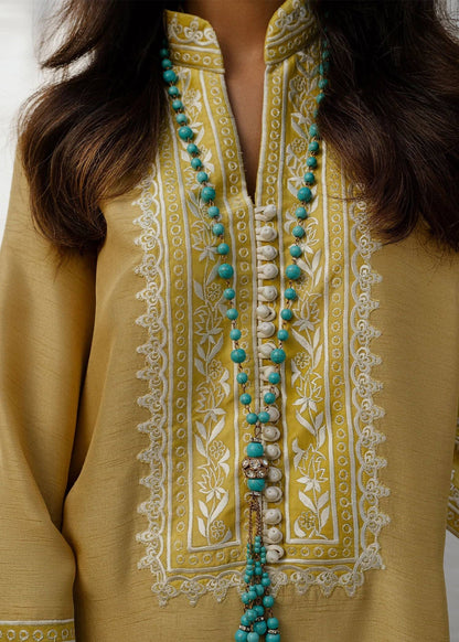 Mahgul | Eid Edit 2024 | Yellow Gold - Pakistani Designer Dress - by Mahgul | Type: Luxury - 100% Original at Saira Sultan