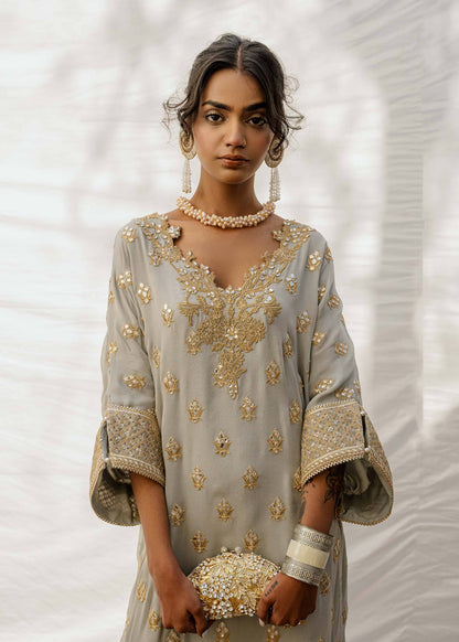 Mahgul | Eid Edit 2024 | Grey Amethyst - Pakistani Designer Dress - by Mahgul | Type: Luxury - 100% Original at Saira Sultan