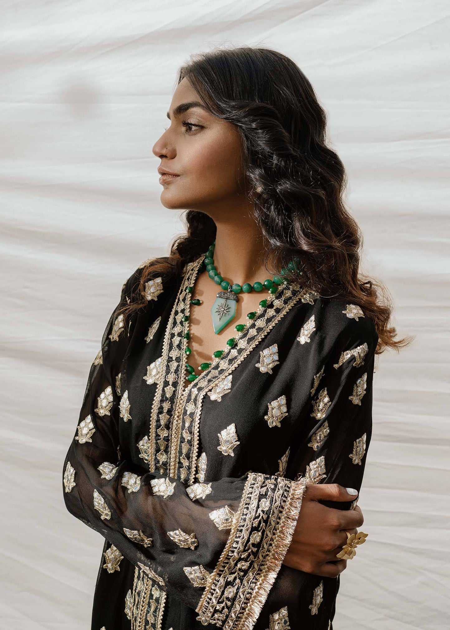 Mahgul | Eid Edit 2024 | Black Stone - Pakistani Designer Dress - by Mahgul | Type: Luxury - 100% Original at Saira Sultan