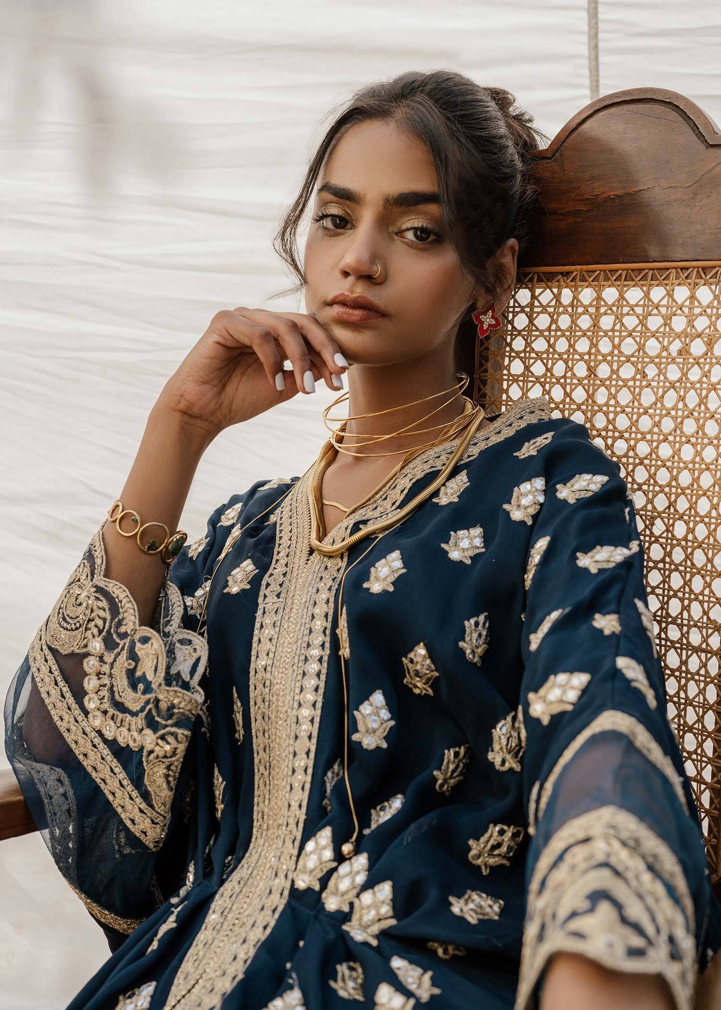 Mahgul | Eid Edit 2024 | Indigo Mirror - Pakistani Designer Dress - by Mahgul | Type: Luxury - 100% Original at Saira Sultan
