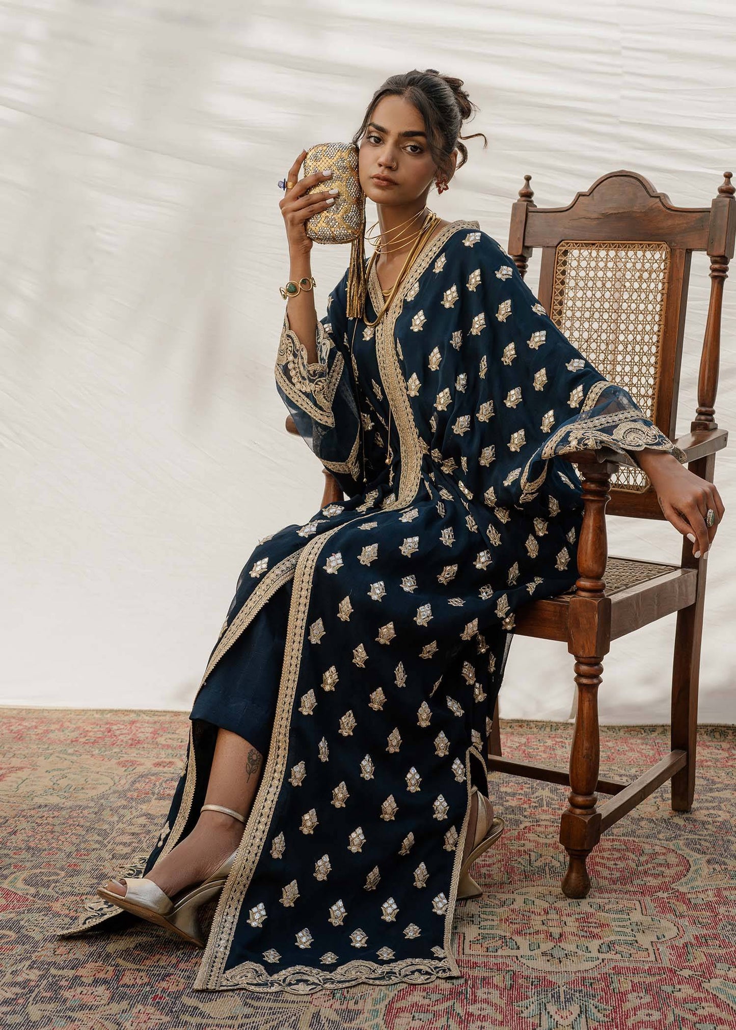 Mahgul | Eid Edit 2024 | Indigo Mirror - Pakistani Designer Dress - by Mahgul | Type: Luxury - 100% Original at Saira Sultan