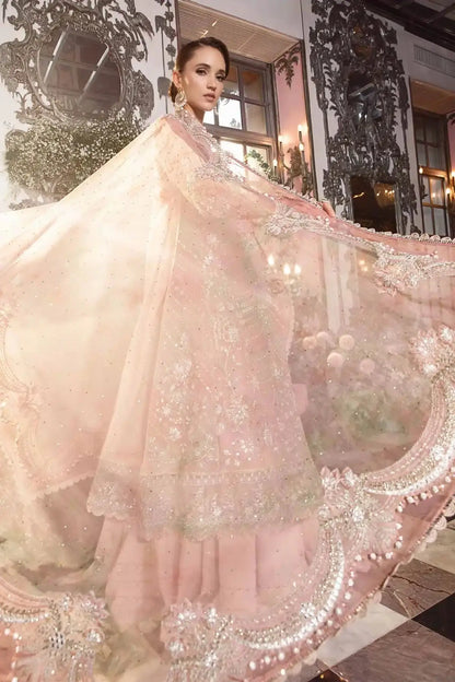 Maria B | Mbroidered Wedding Edition 23 | Pastel Pink BD-2706 - Pakistani Designer Dress - by Maria B | Type: Bridal - 100% Original at Saira Sultan