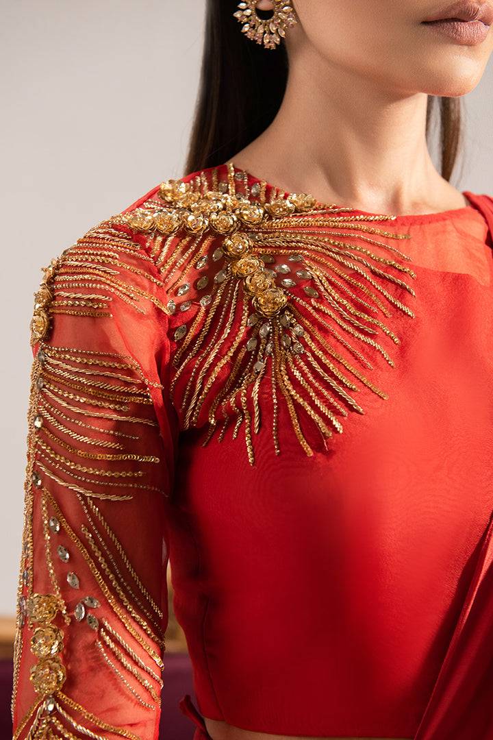 Maria Osama Khan | Tiffany Formals | Carnelian - Pakistani Designer Dress - by Maria Osama Khan | Type: Formal - 100% Original at Saira Sultan