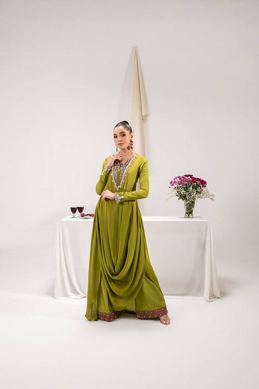 Maria Osama Khan | Tiffany Formals | Peridot - Pakistani Designer Dress - by Maria Osama Khan | Type: Formal - 100% Original at Saira Sultan