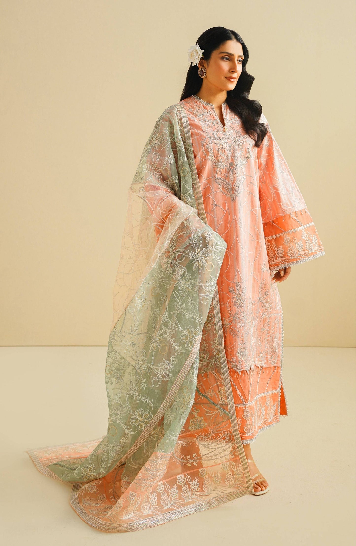 Maryum N Maria | Eid Luxury Lawn 24 | Aiza - Pakistani Designer Dress - by Maryum N Maria | Type: Luxury - 100% Original at Saira Sultan