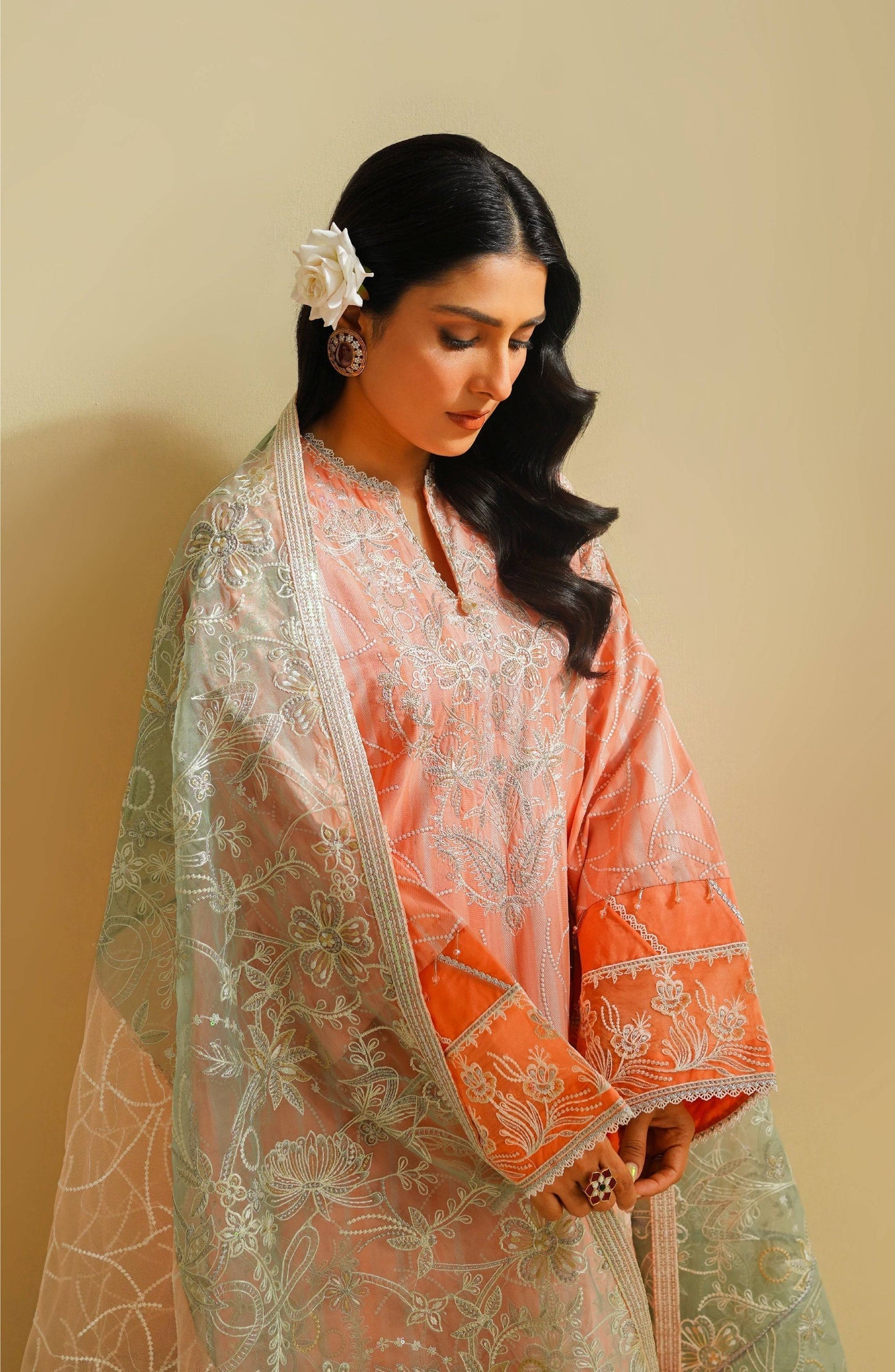 Maryum N Maria | Eid Luxury Lawn 24 | Aiza - Pakistani Designer Dress - by Maryum N Maria | Type: Luxury - 100% Original at Saira Sultan