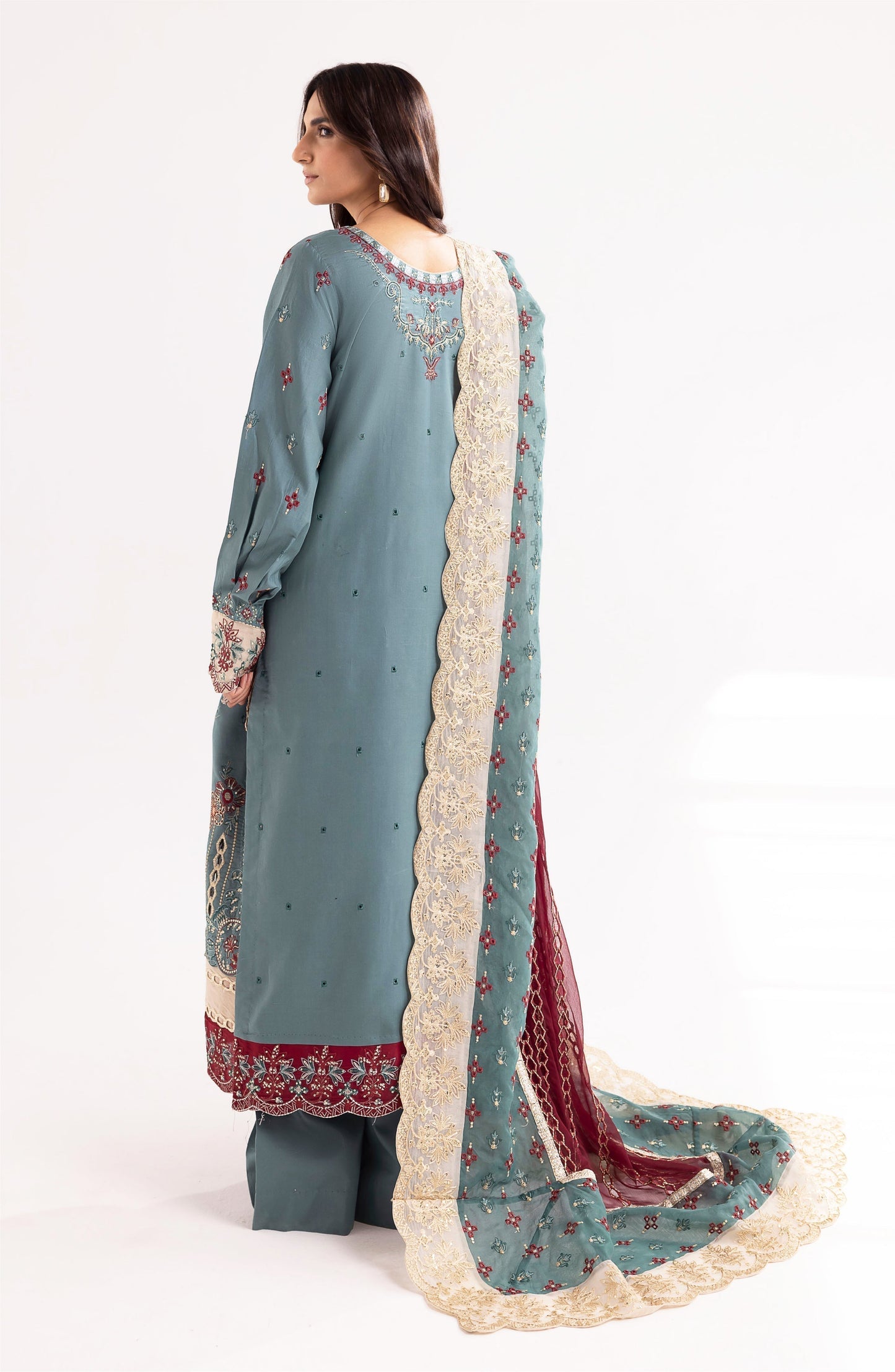 Maryum N Maria | Eid Luxury Lawn 24 | Laila - Pakistani Designer Dress - by Maryum N Maria | Type: Luxury - 100% Original at Saira Sultan