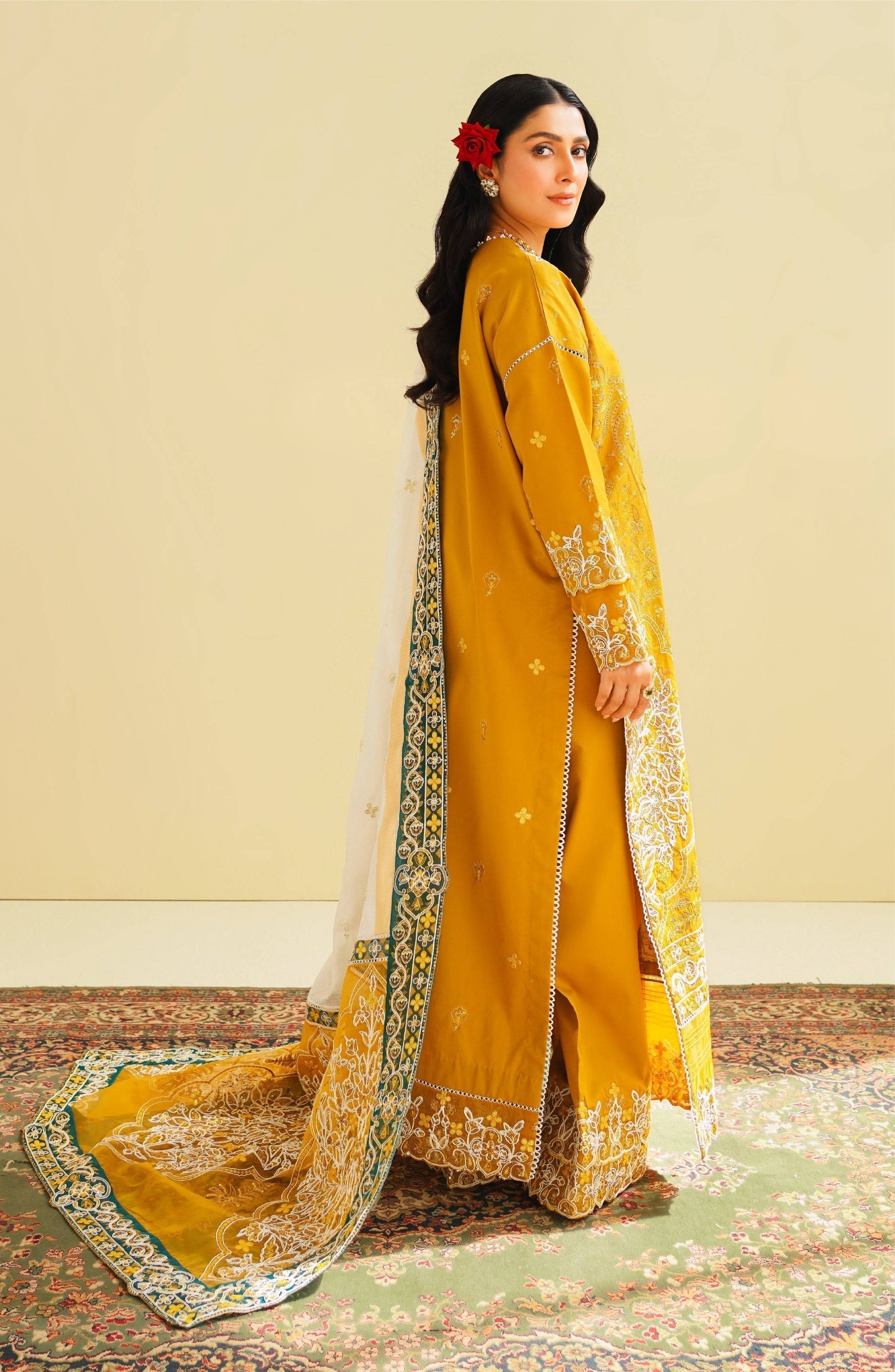 Maryum N Maria | Eid Luxury Lawn 24 | Sarah - Pakistani Designer Dress - by Maryum N Maria | Type: Luxury - 100% Original at Saira Sultan