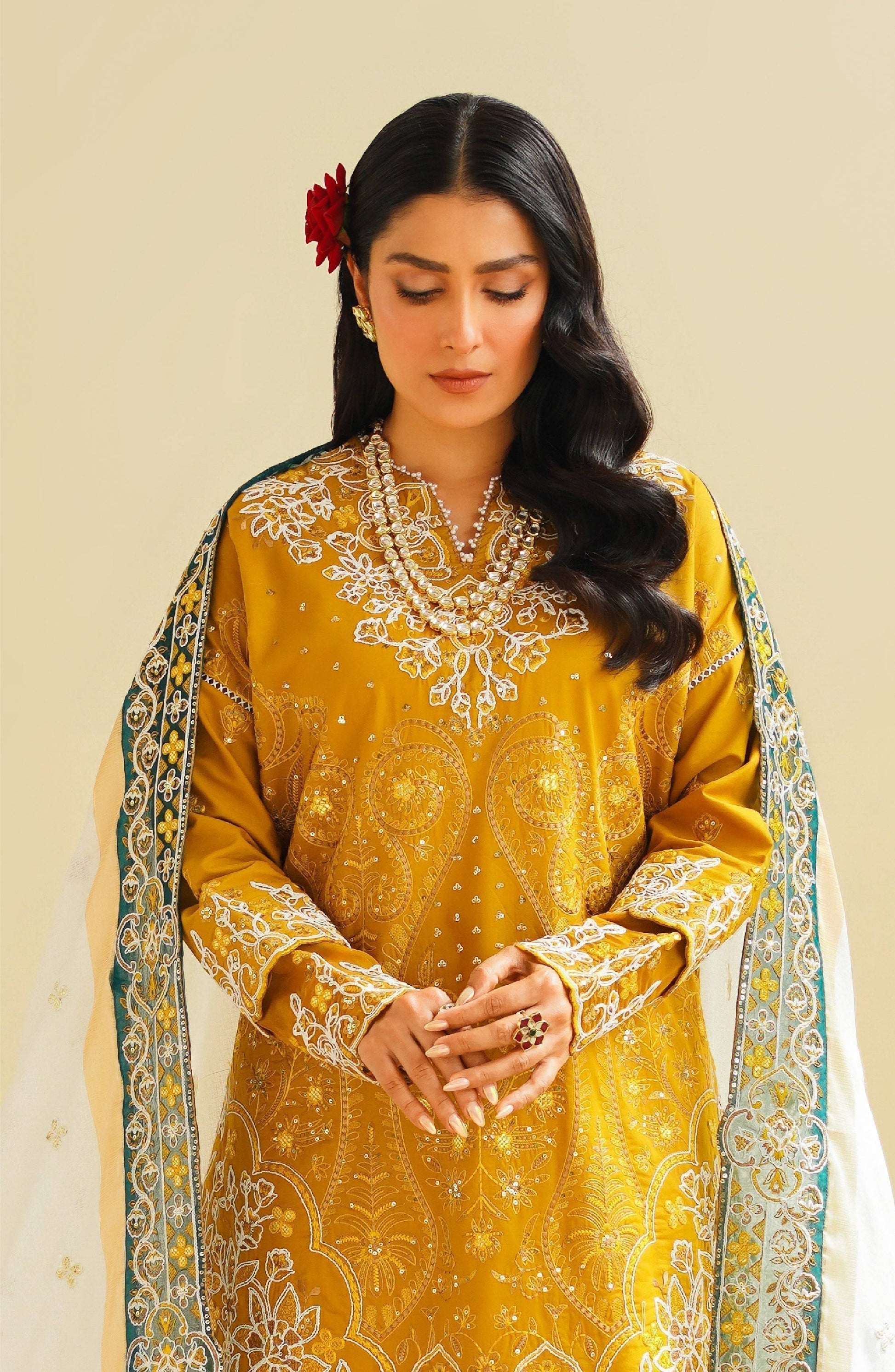 Maryum N Maria | Eid Luxury Lawn 24 | Sarah - Pakistani Designer Dress - by Maryum N Maria | Type: Luxury - 100% Original at Saira Sultan