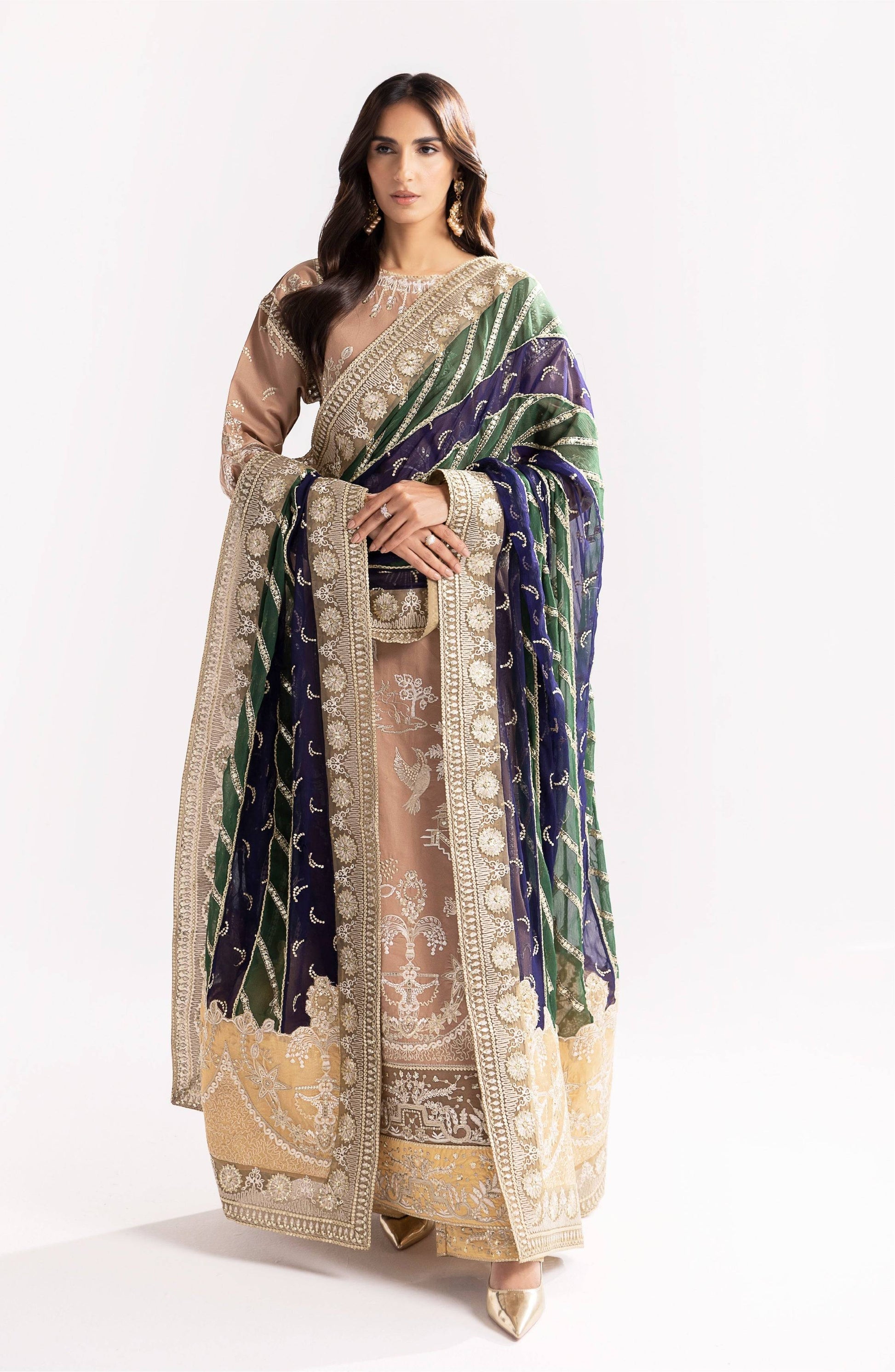 Maryum N Maria | Eid Luxury Lawn 24 | Fareena - Pakistani Designer Dress - by Maryum N Maria | Type: Luxury - 100% Original at Saira Sultan