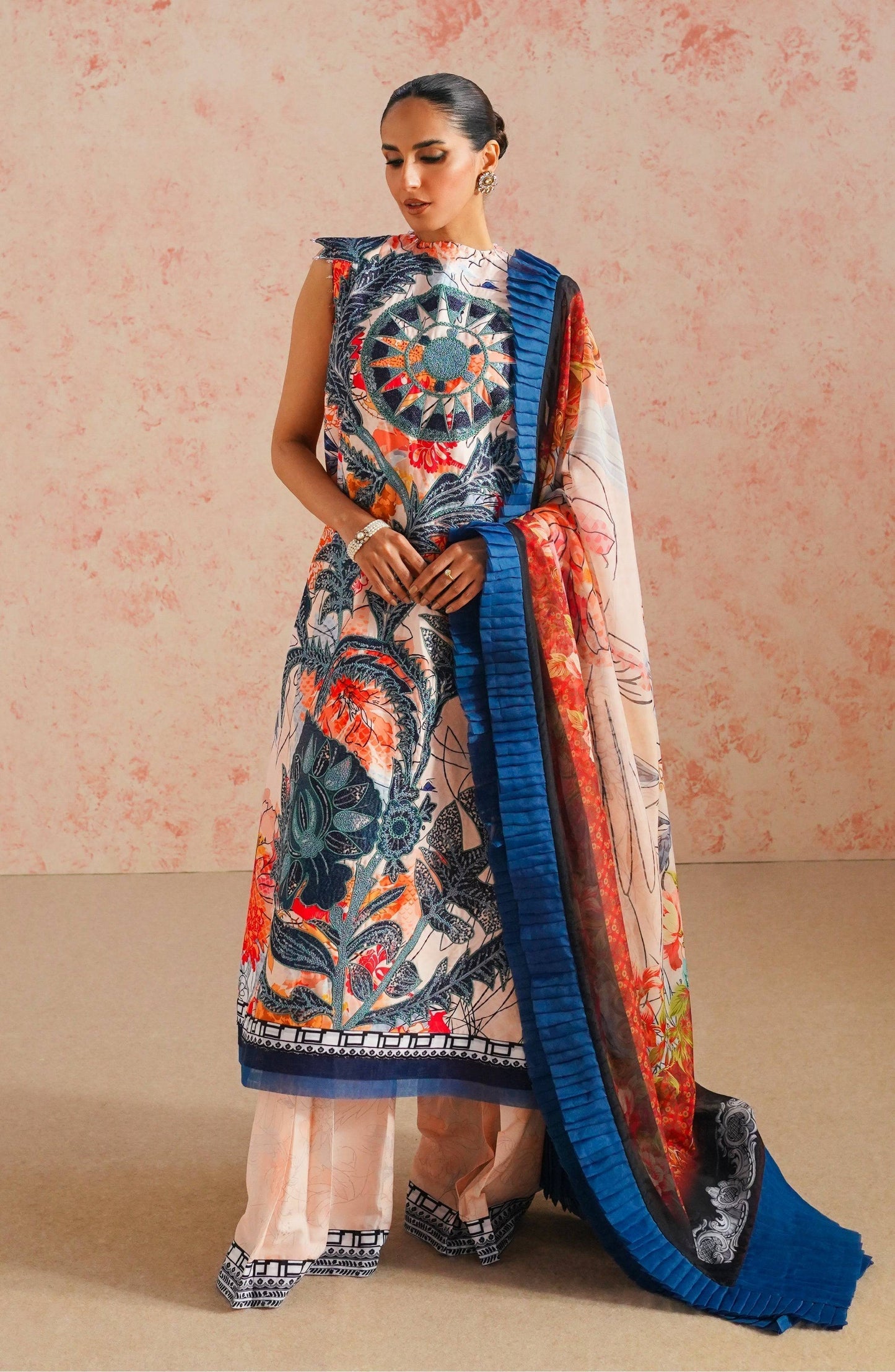Maryum N Maria | Eid Luxury Lawn 24 | Shafaq - Pakistani Designer Dress - by Marym N Maria | Type: Luxury - 100% Original at Saira Sultan