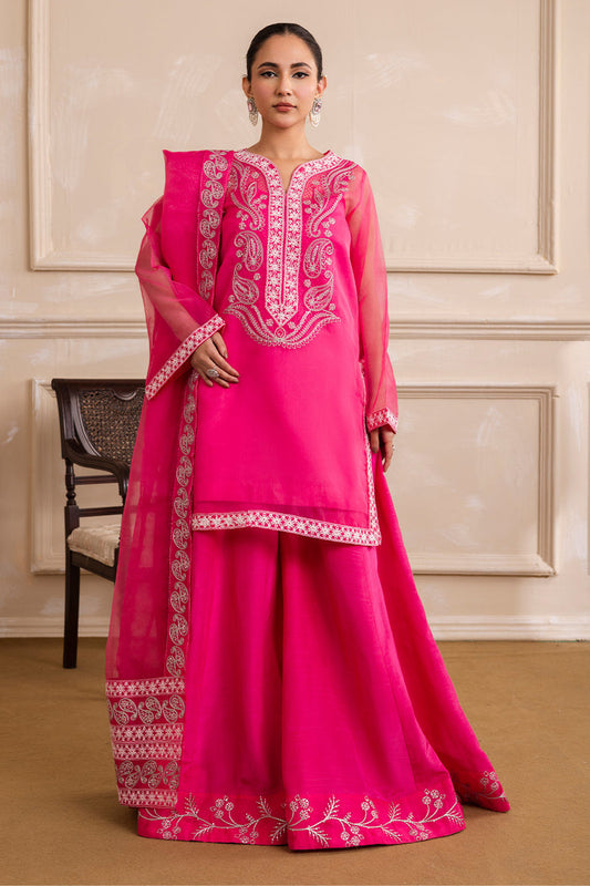 Maryum N Maria | Sia Collection 25 | ELIZA S Hot Pink Net