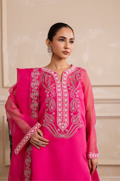 Maryum N Maria | Sia Collection 25 | ELIZA L Hot Pink Net