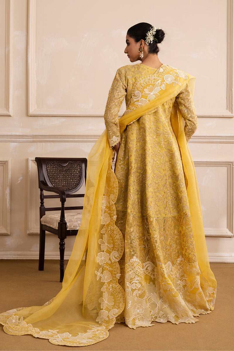 Maryum N Maria | Sia Collection 25 | INARA M Lime Yellow Net