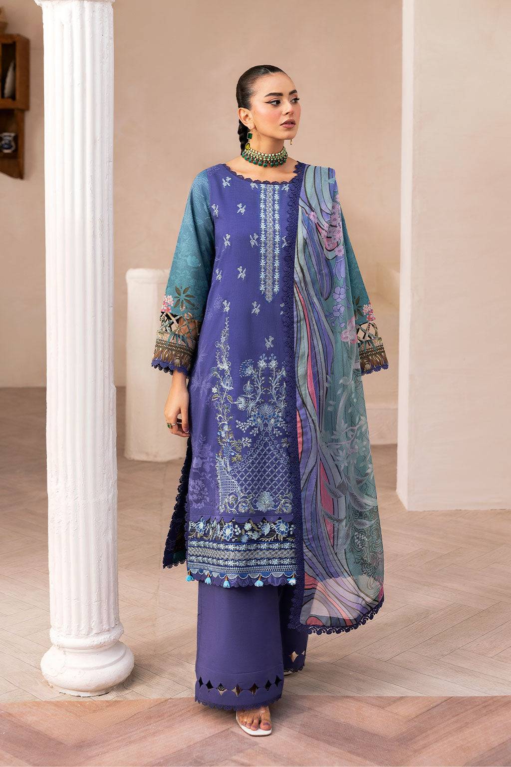 Ramsha | Mashaal Luxury Lawn |  L-1412 - Pakistani Designer Dress - by Ramsha | Type: Ladies Clothes - 100% Original at Saira Sultan