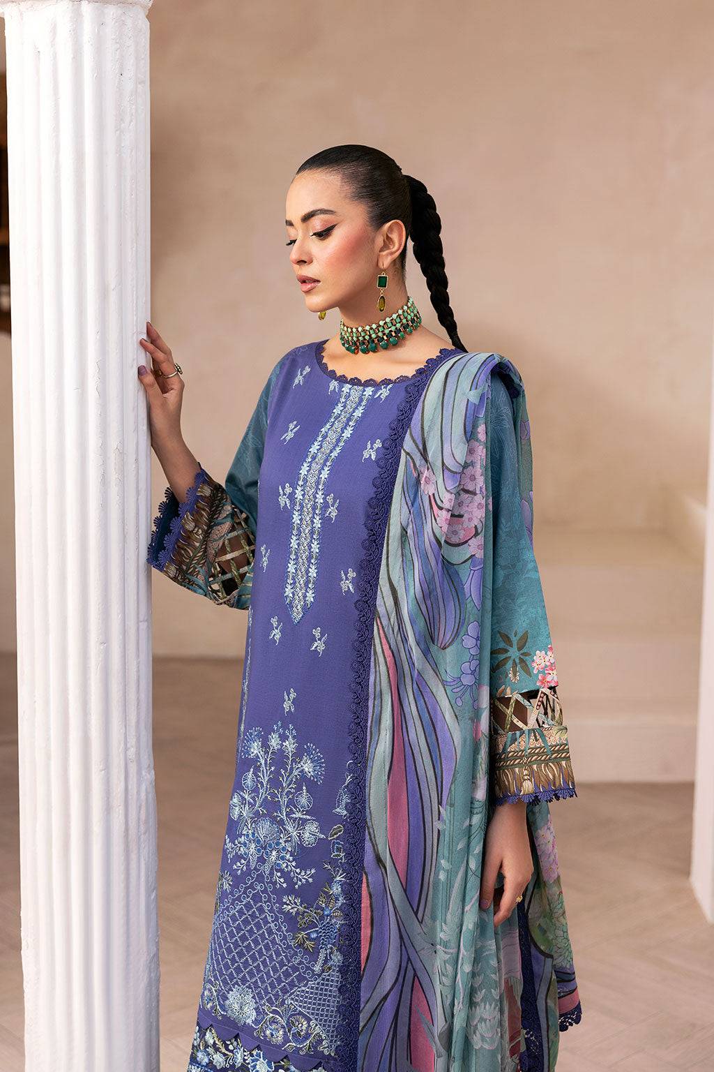 Ramsha | Mashaal Luxury Lawn |  L-1412 - Pakistani Designer Dress - by Ramsha | Type: Ladies Clothes - 100% Original at Saira Sultan