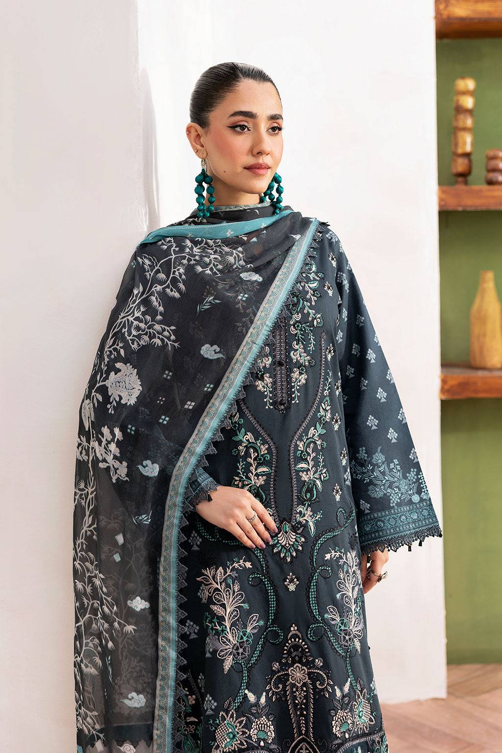 Ramsha | Mashaal Luxury Lawn | L-1408 - Pakistani Designer Dress - by Ramsha | Type: Ladies Clothes - 100% Original at Saira Sultan