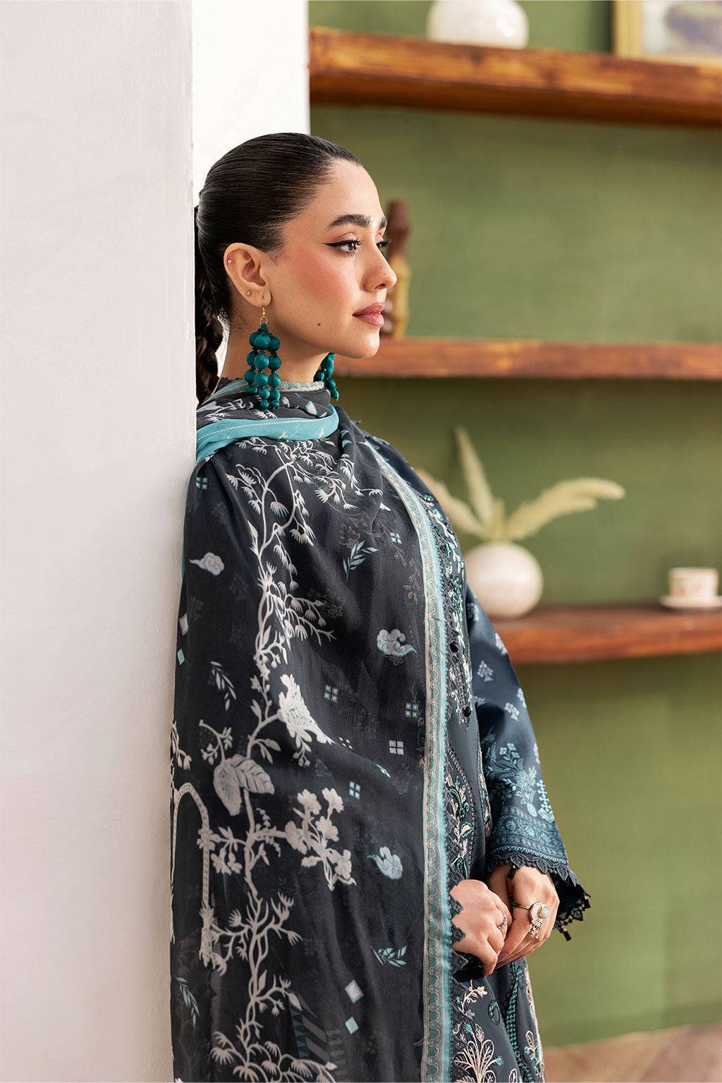 Ramsha | Mashaal Luxury Lawn | L-1408 - Pakistani Designer Dress - by Ramsha | Type: Ladies Clothes - 100% Original at Saira Sultan