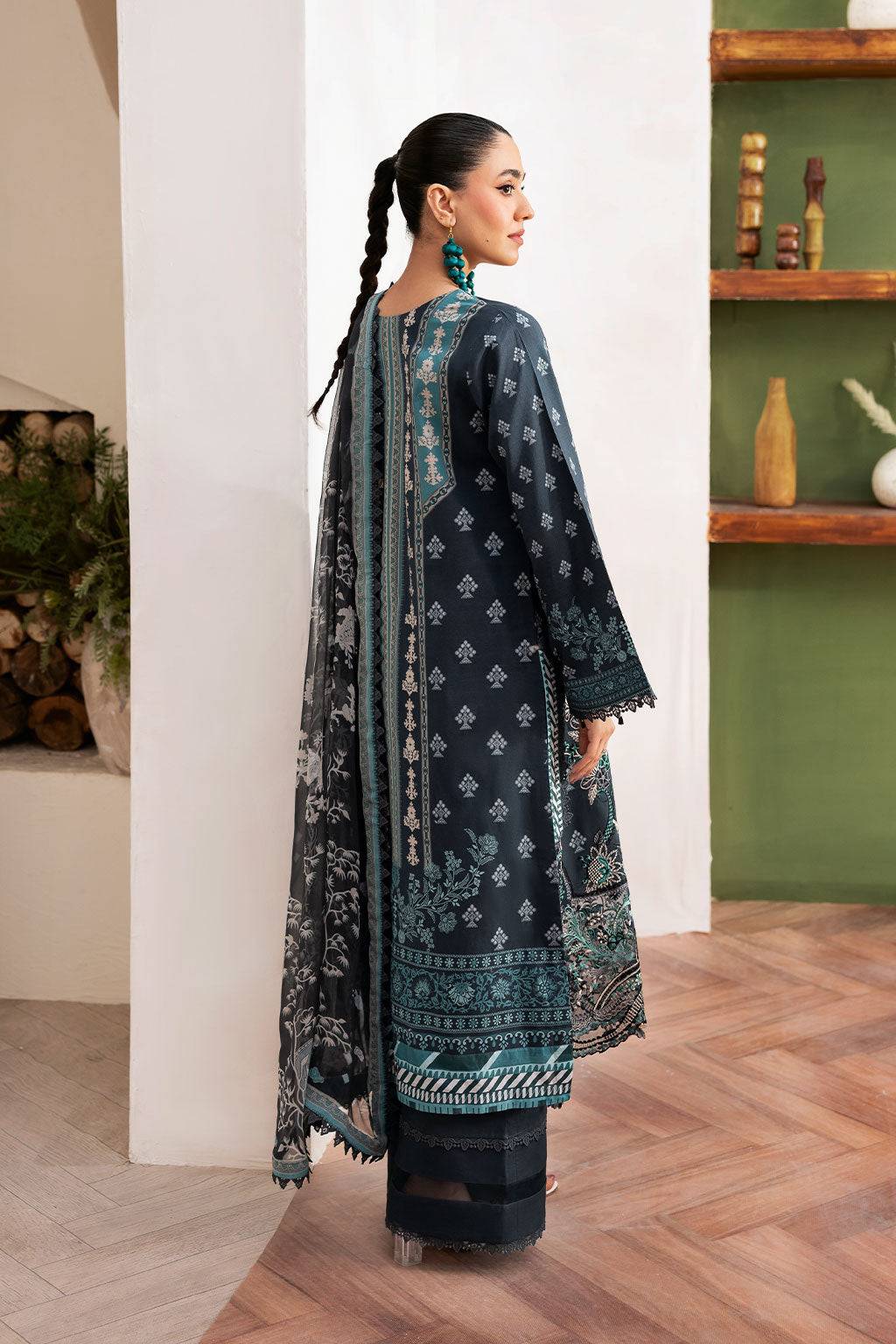 Ramsha | Mashaal Luxury Lawn | L-1408 - Pakistani Designer Dress - by Ramsha | Type: Ladies Clothes - 100% Original at Saira Sultan