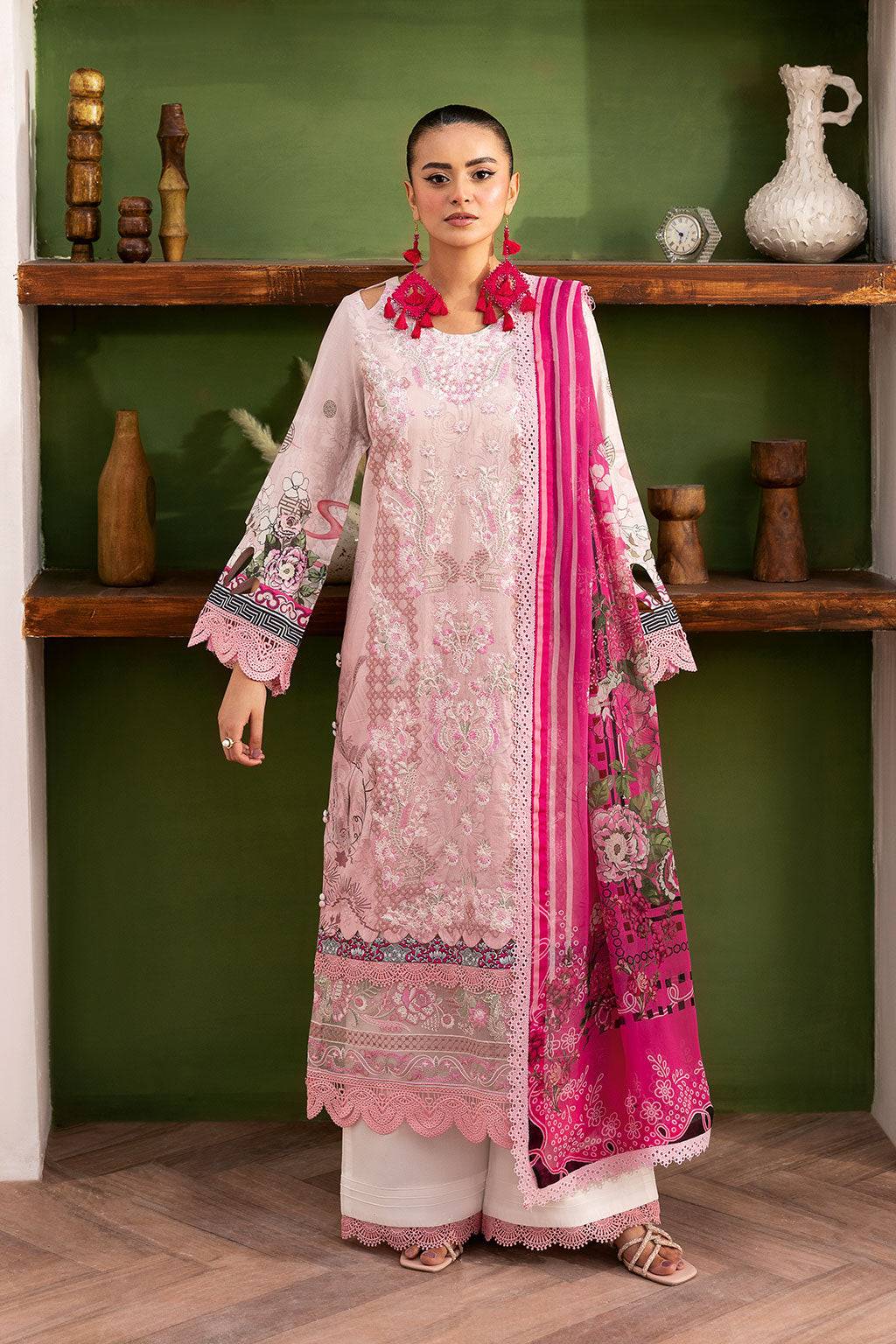 Ramsha | Mashaal Luxury Lawn |  L-1407 - Pakistani Designer Dress - by Ramsha | Type: Ladies Clothes - 100% Original at Saira Sultan
