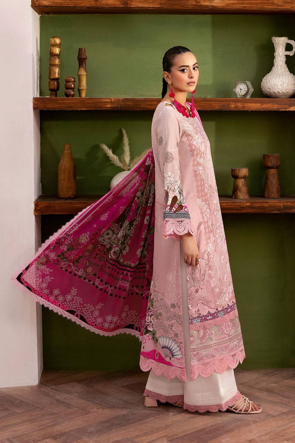 Ramsha | Mashaal Luxury Lawn |  L-1407 - Pakistani Designer Dress - by Ramsha | Type: Ladies Clothes - 100% Original at Saira Sultan