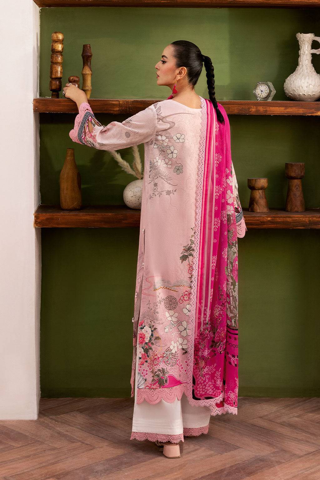 Ramsha | Mashaal Luxury Lawn |  L-1407 - Pakistani Designer Dress - by Ramsha | Type: Ladies Clothes - 100% Original at Saira Sultan