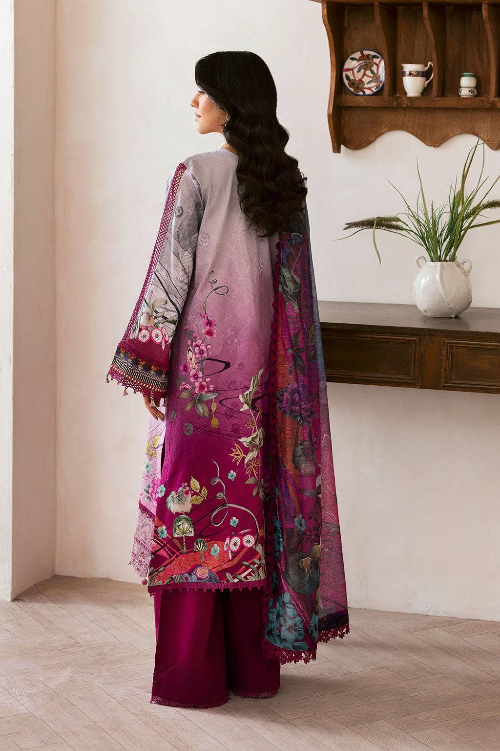 Ramsha | Mashaal Luxury Lawn | L-1409 - Pakistani Designer Dress - by Ramsha | Type: Ladies Clothes - 100% Original at Saira Sultan