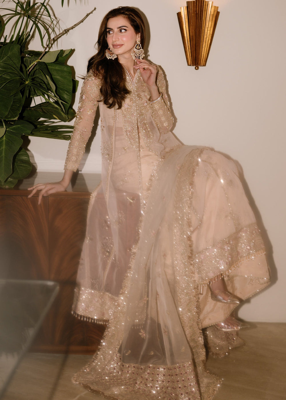Sadaf Fawad Khan | Festive 25 | Ivory Celeste - Pakistani Designer Dress - by Sadaf Fawad Khan - Type : Ladies Clothes - 100% Original at Saira Sultan