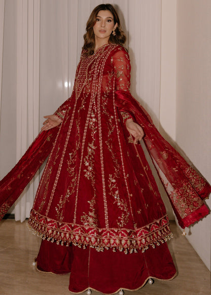 Sadaf Fawad Khan | Festive 25 | Scarlet - Pakistani Designer Dress - by Sadaf Fawad Khan - Type : Ladies Clothes - 100% Original at Saira Sultan