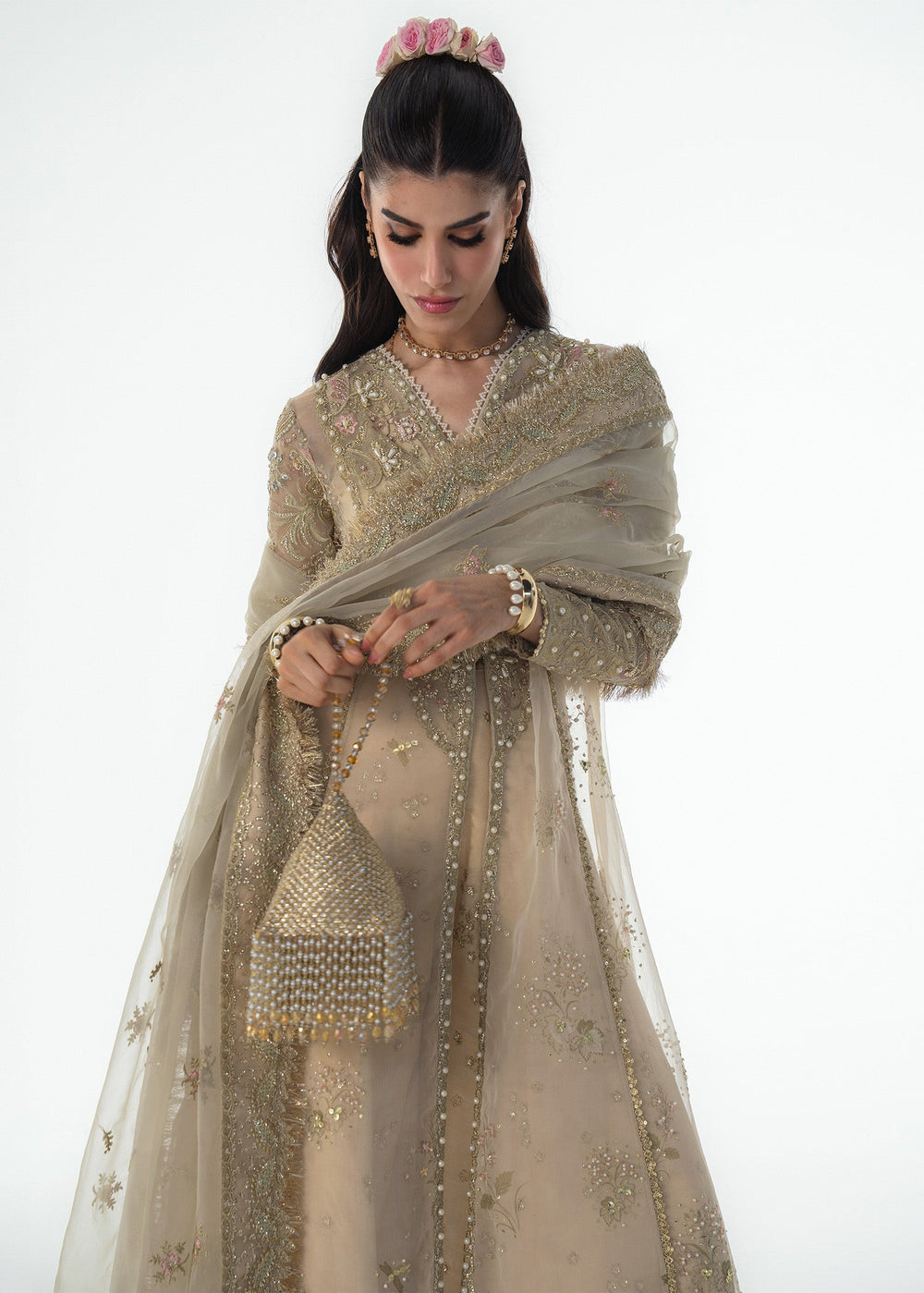 Sadaf Fawad Khan | Festive 25 | Ivory Celeste - Pakistani Designer Dress - by Sadaf Fawad Khan - Type : Ladies Clothes - 100% Original at Saira Sultan