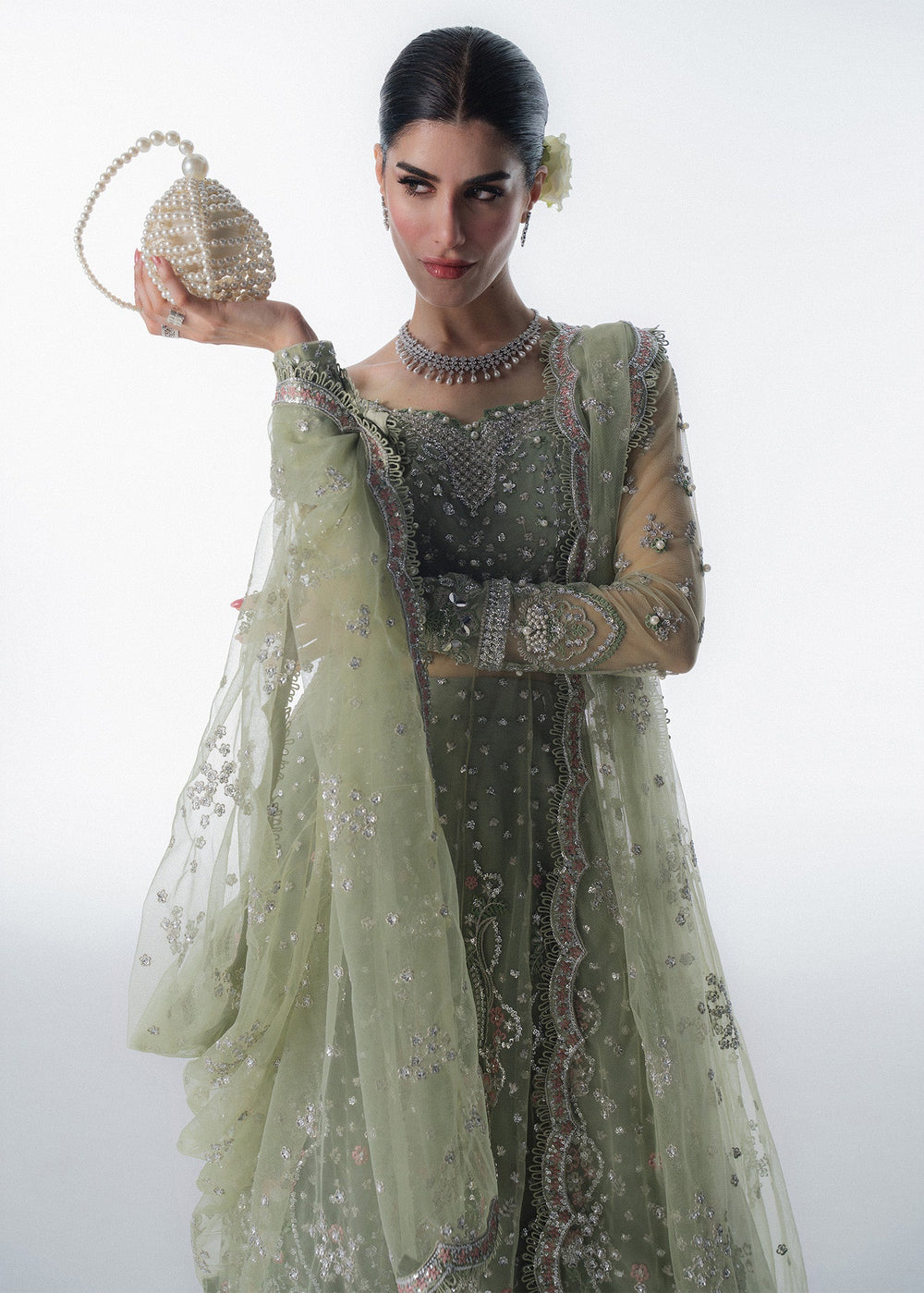 Sadaf Fawad Khan | Festive 25 | Seafoam - Pakistani Designer Dress - by Sadaf Fawad Khan - Type : Ladies Clothes - 100% Original at Saira Sultan