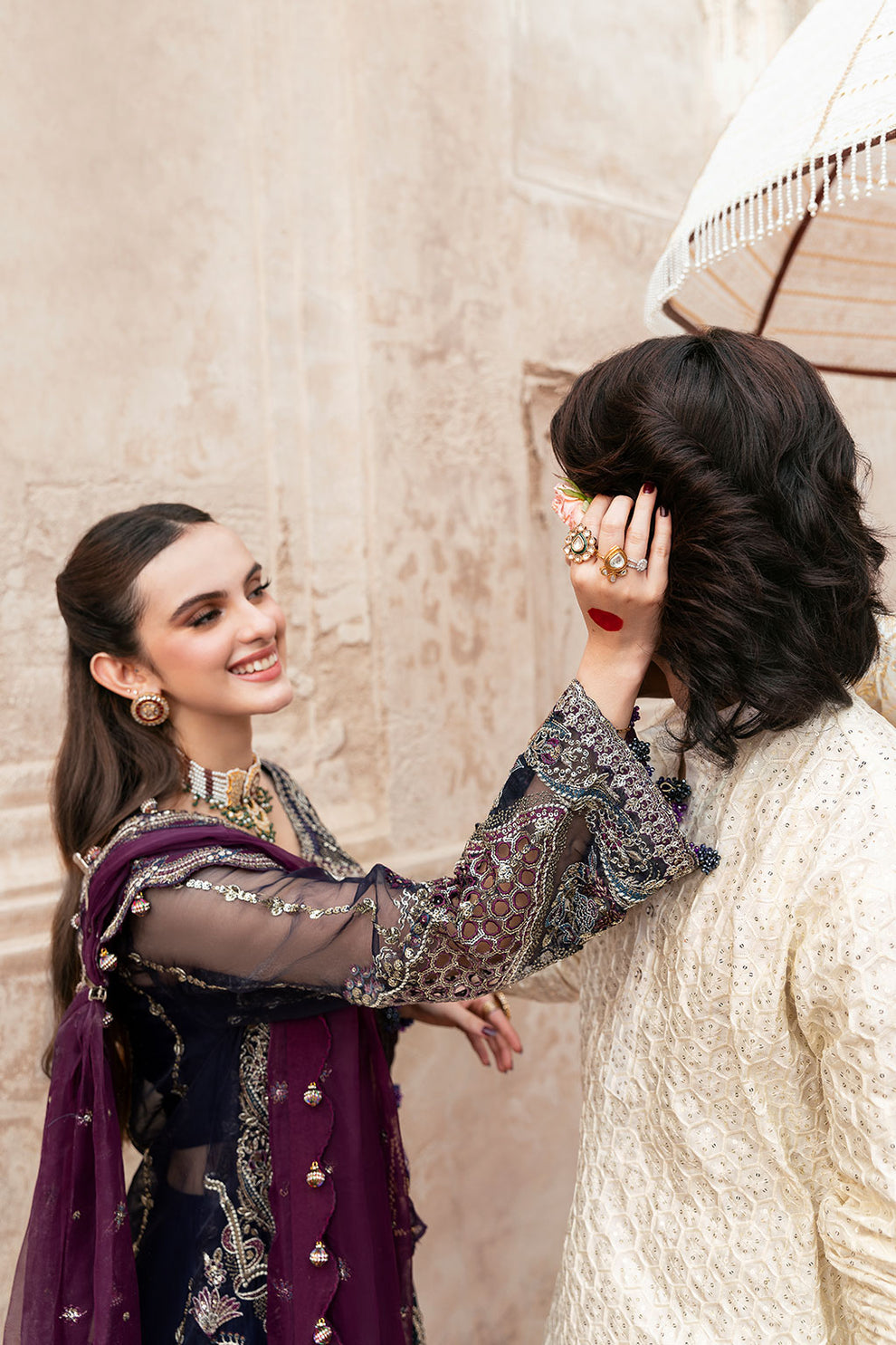 Shagna | Mehfil Festive Formals | SF-09-NEEL - Pakistani Designer Dress - by Ramsha - Type : Ladies Clothes - 100% Original at Saira Sultan